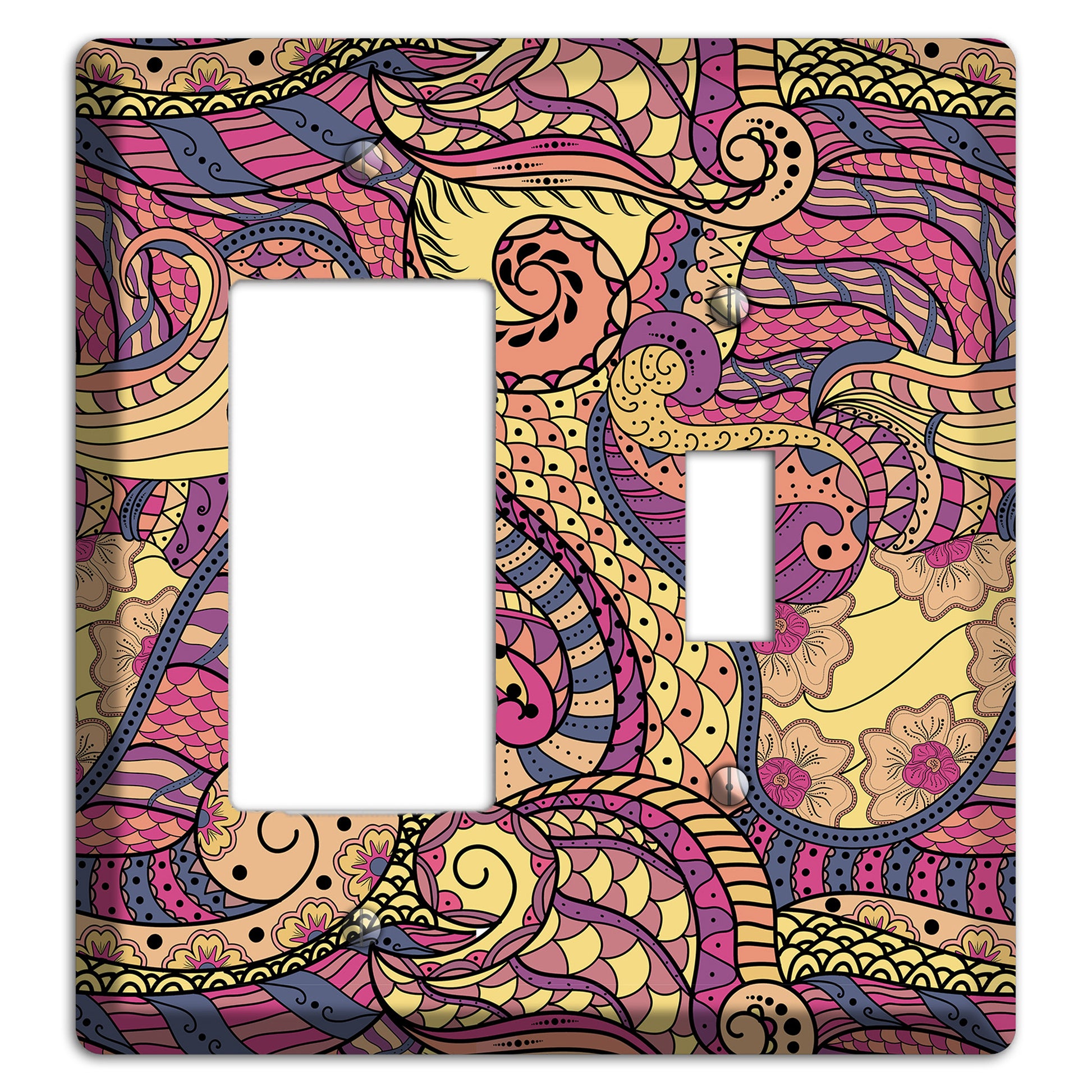 Retro Flourish 2 Rocker / Toggle Wallplate