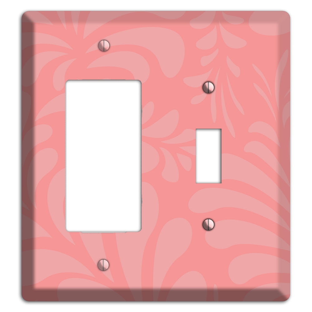 Pink Herati Rocker / Toggle Wallplate