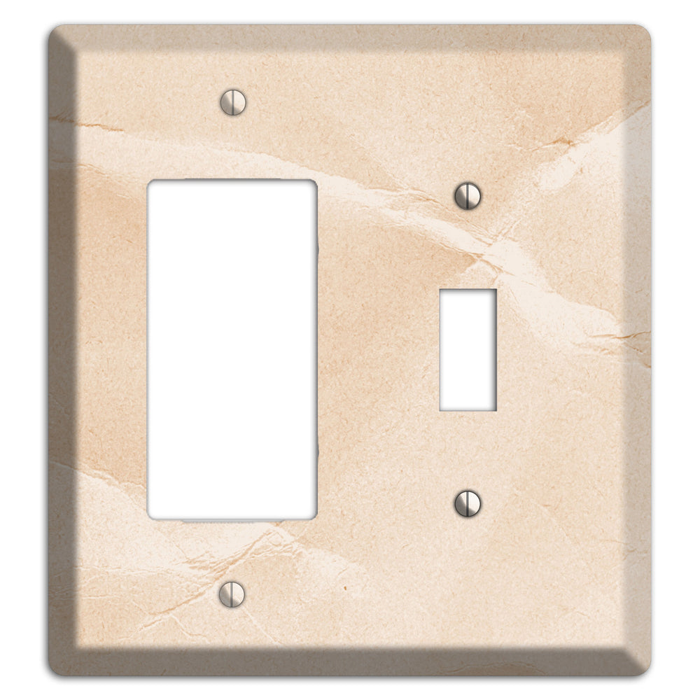 Almond Neutral Texture Rocker / Toggle Wallplate