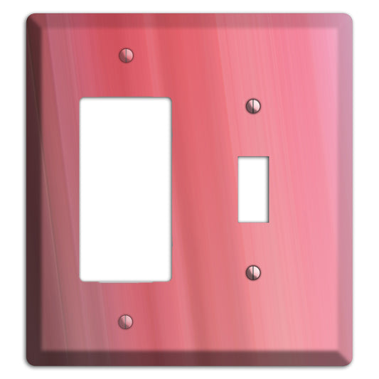 Coral Pink Ray of Light Rocker / Toggle Wallplate