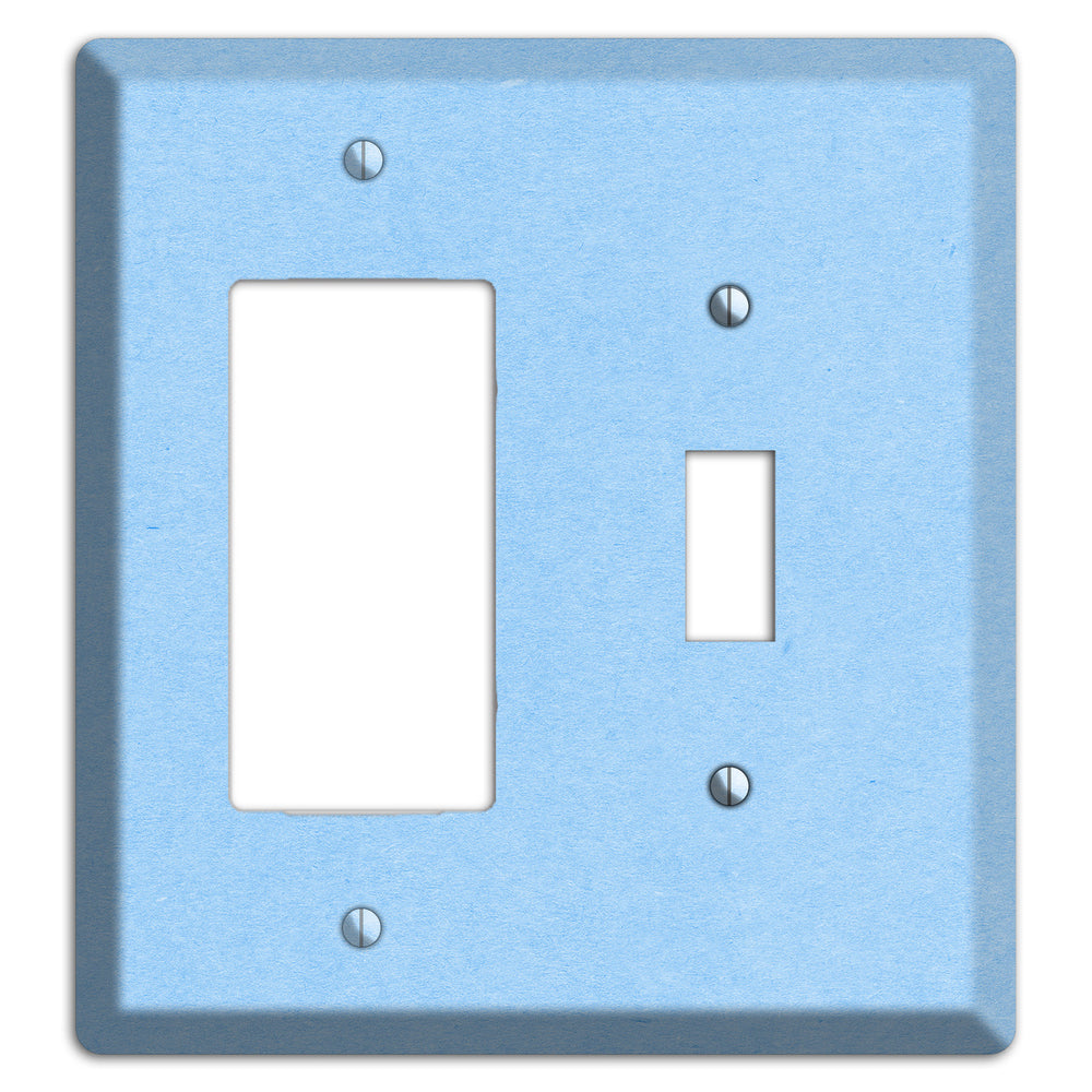Light Sky Blue Kraft Rocker / Toggle Wallplate