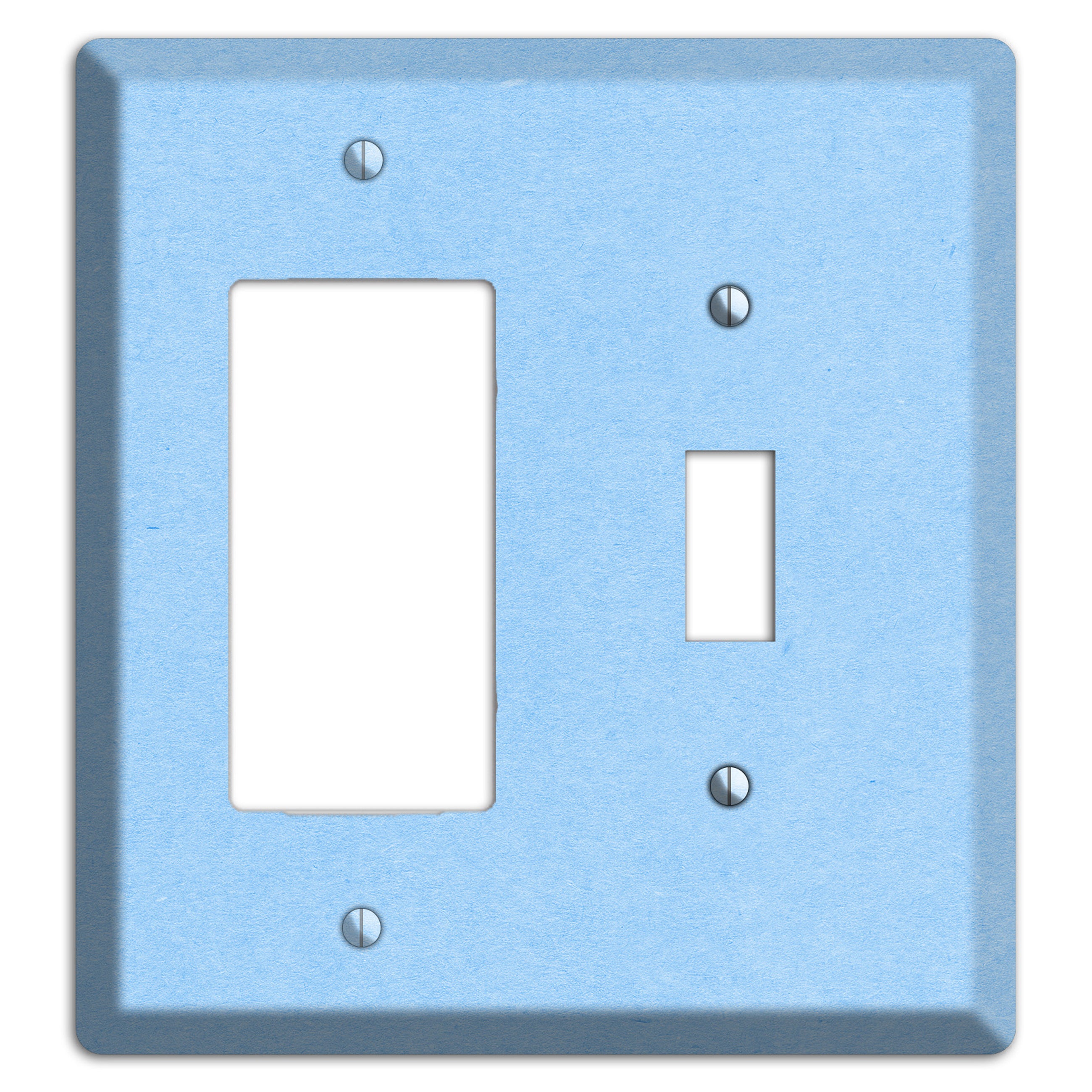 Light Sky Blue Kraft Rocker / Toggle Wallplate