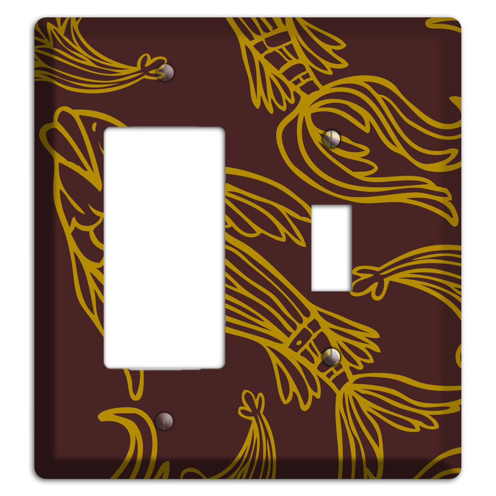 Brown and Beige Koi Rocker / Toggle Wallplate