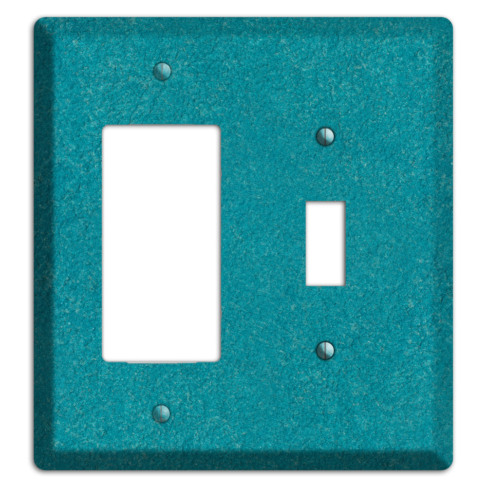 Stucco Teal Rocker / Toggle Wallplate