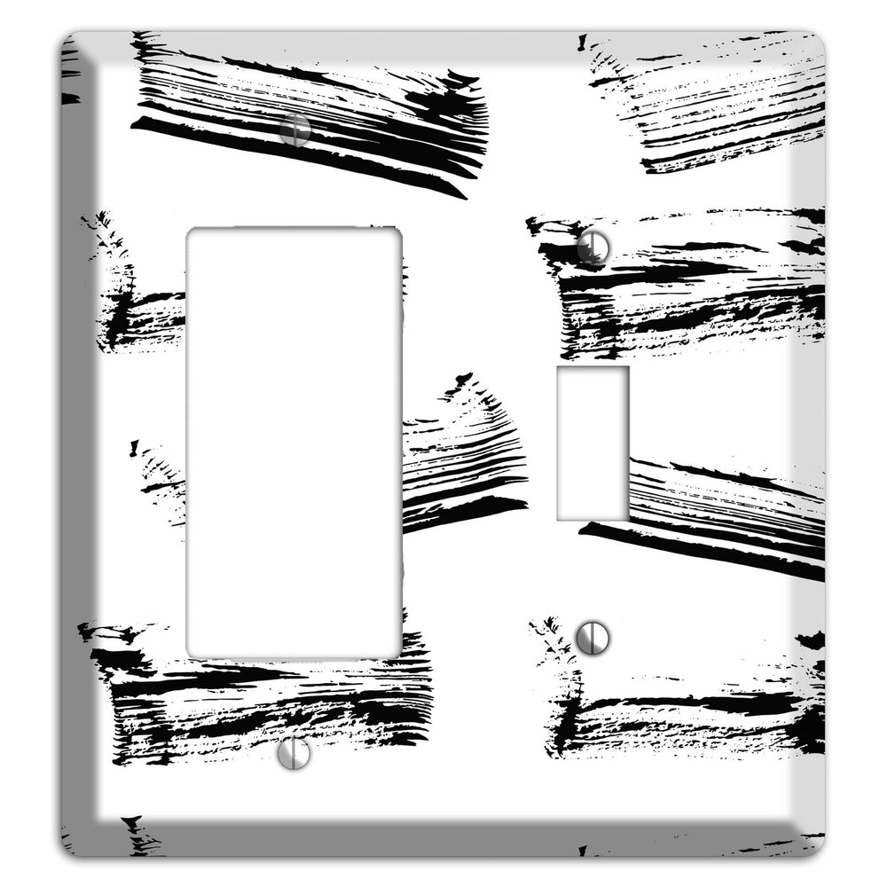 Ink Brushstrokes 1 Rocker / Toggle Wallplate