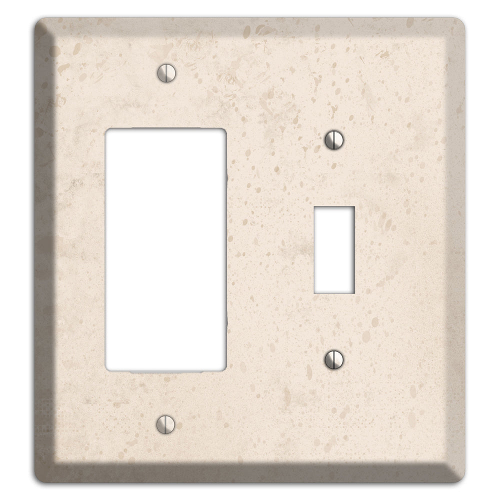 Bone Neutral Texture Rocker / Toggle Wallplate