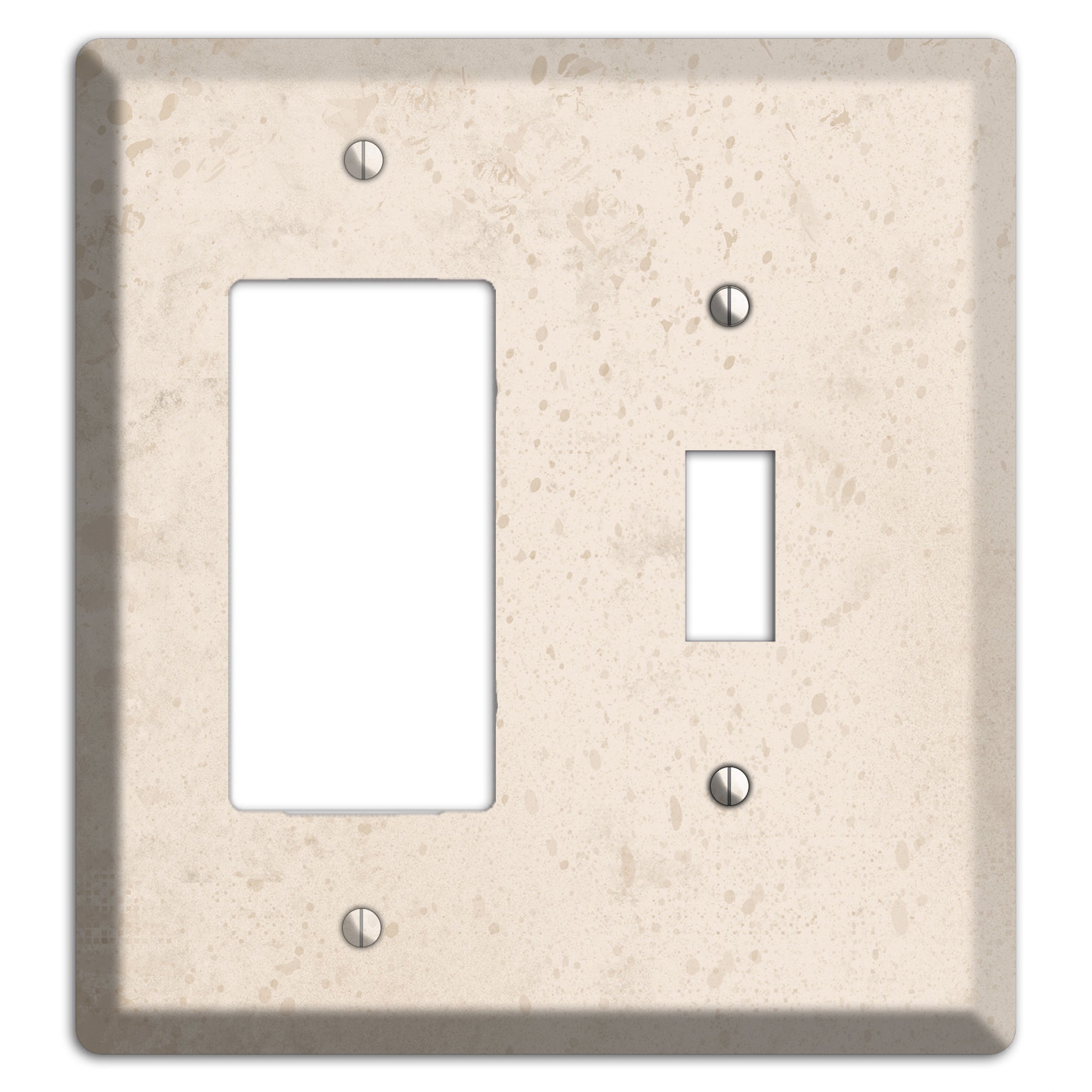 Bone Neutral Texture Rocker / Toggle Wallplate