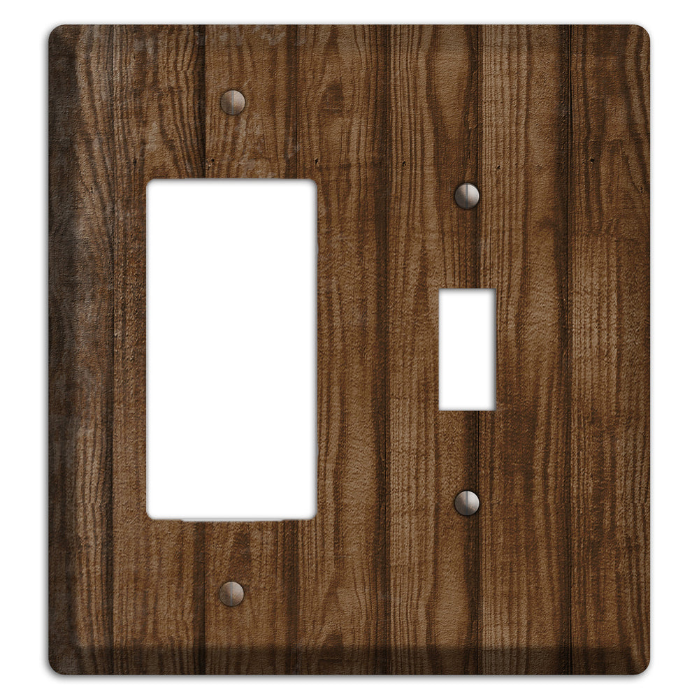 Spice Weathered Wood Rocker / Toggle Wallplate