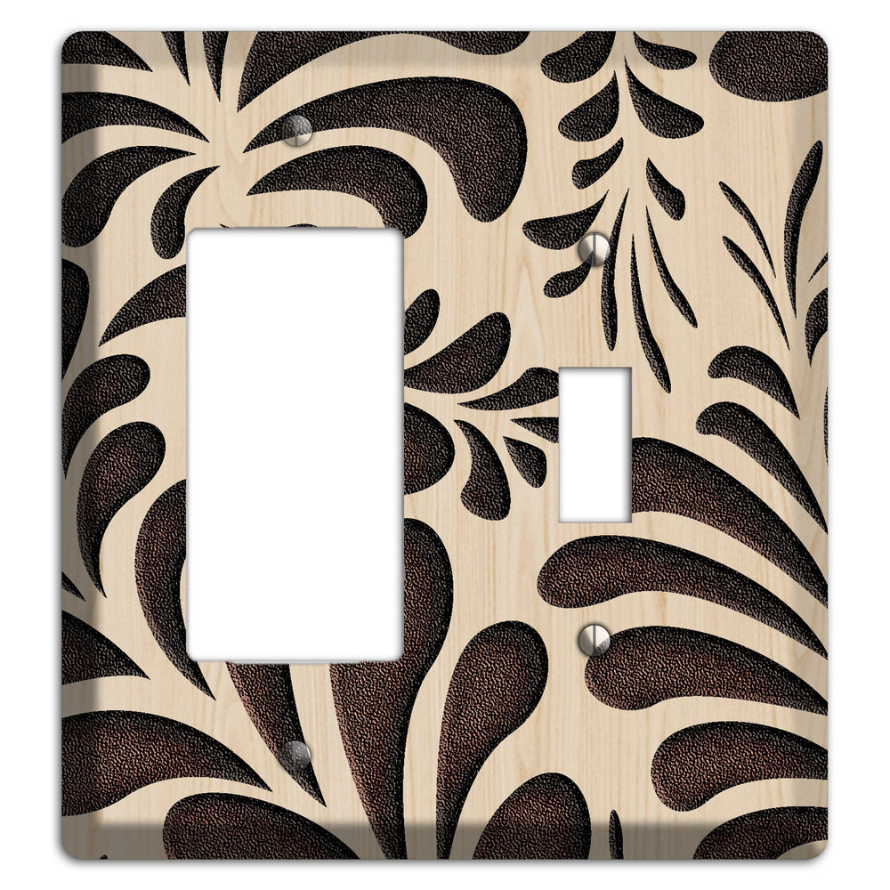 Herati Wood Lasered Rocker / Toggle Wallplate
