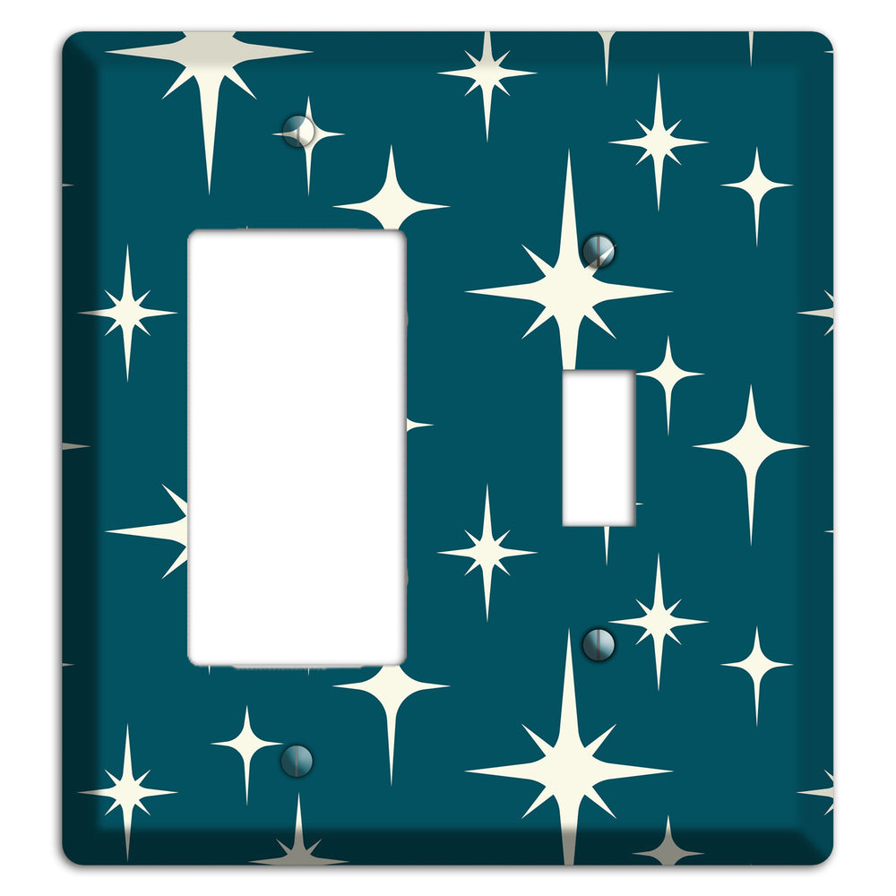 Navy Atomic Diamond Rocker / Toggle Wallplate