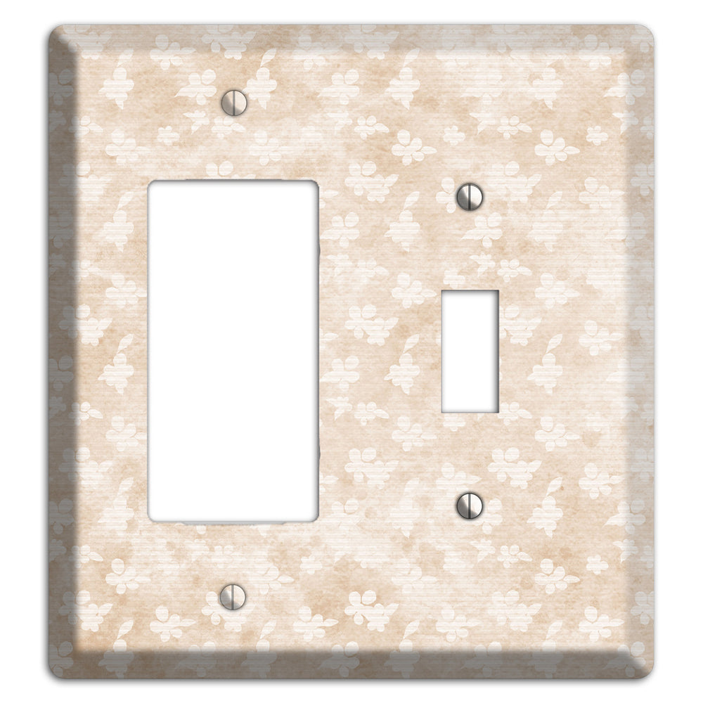 White Linen Neutral Texture Rocker / Toggle Wallplate