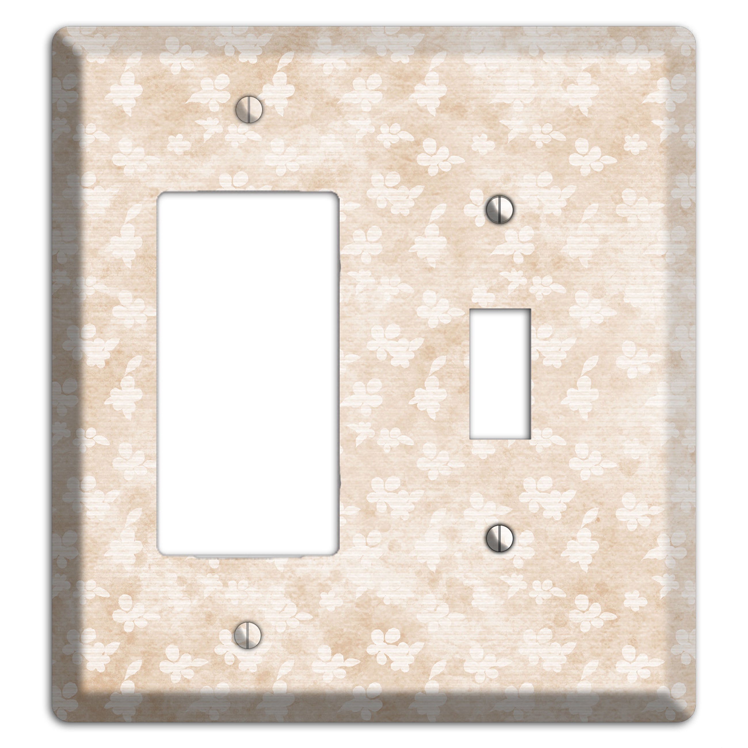 White Linen Neutral Texture Rocker / Toggle Wallplate