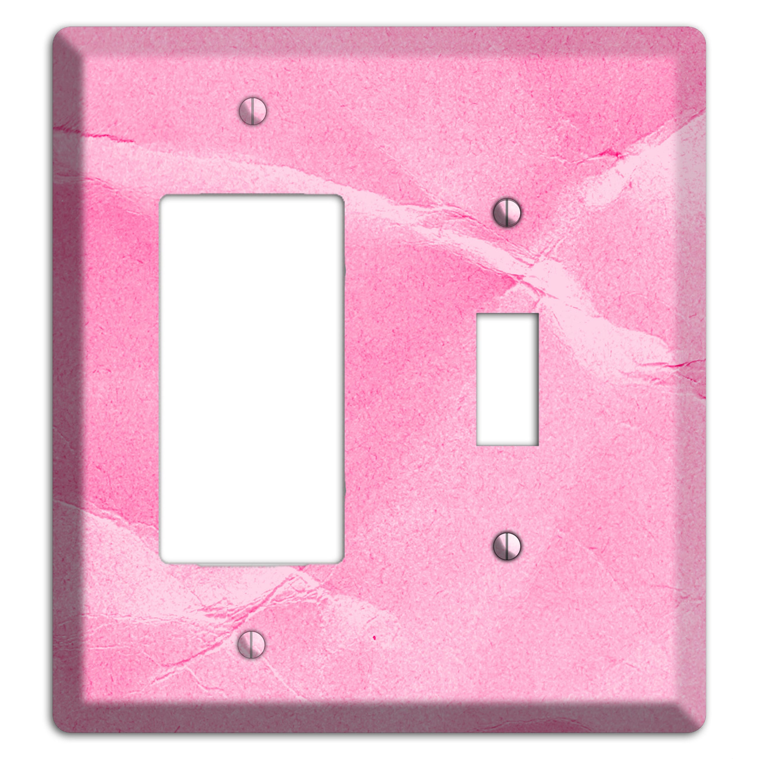 Carnation Pink Texture Rocker / Toggle Wallplate