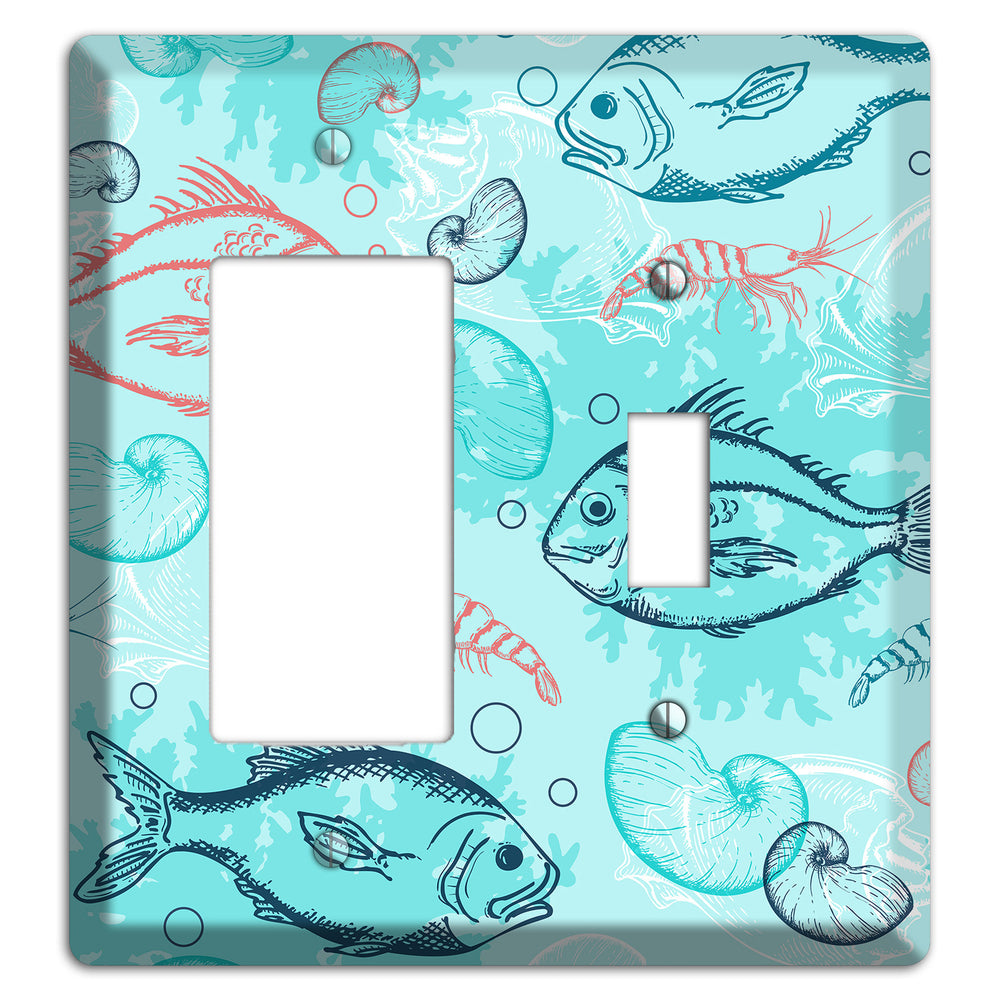 Mixed Sea Life Style 24 Rocker / Toggle Wallplate