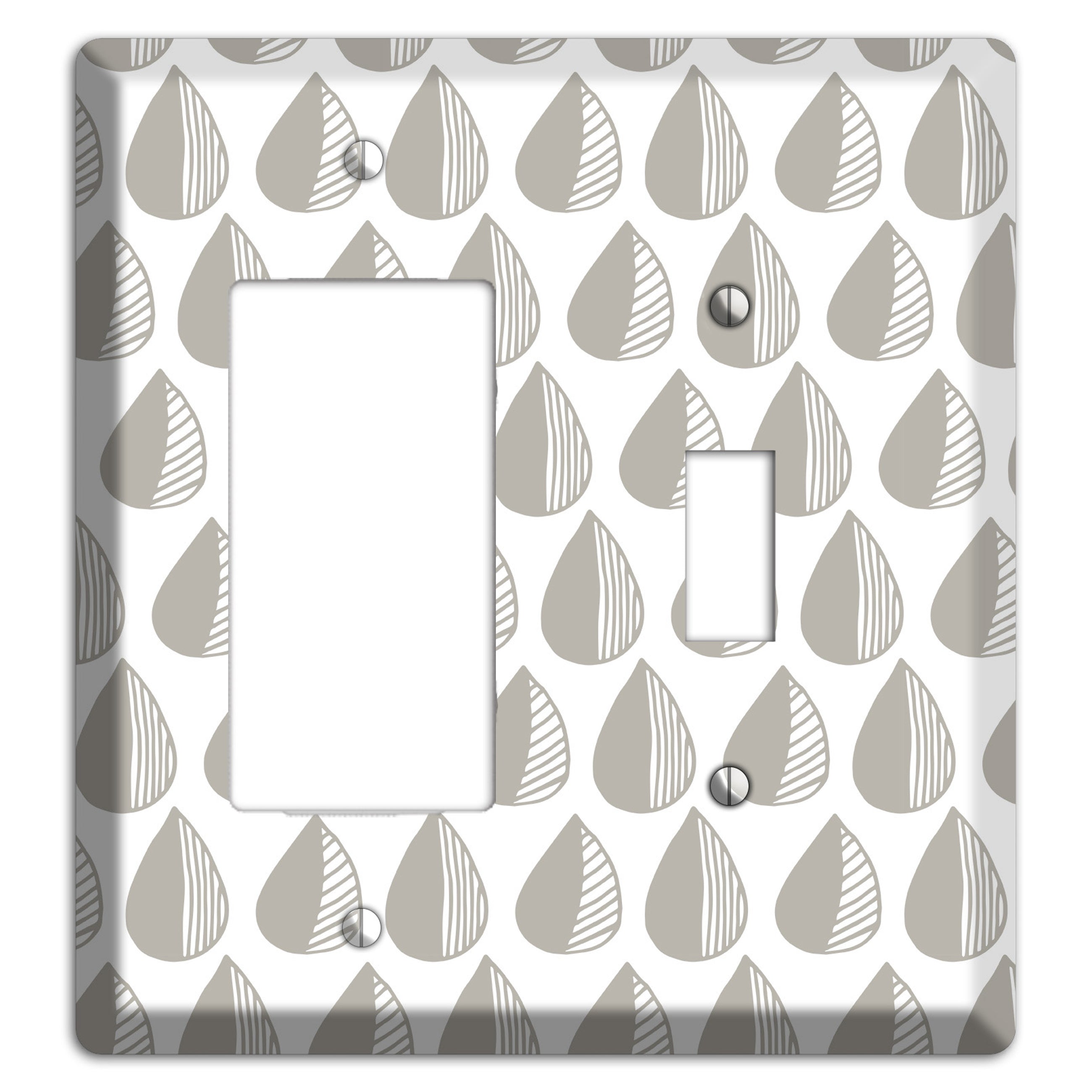 Simple Scandanavian Style MM Rocker / Toggle Wallplate