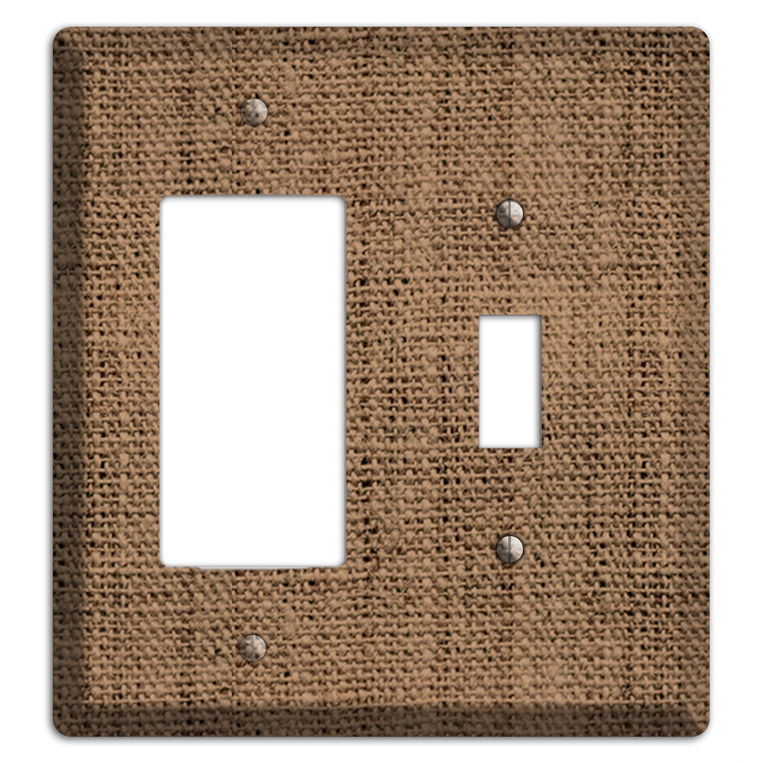 Beaver Burlap Rocker / Toggle Wallplate
