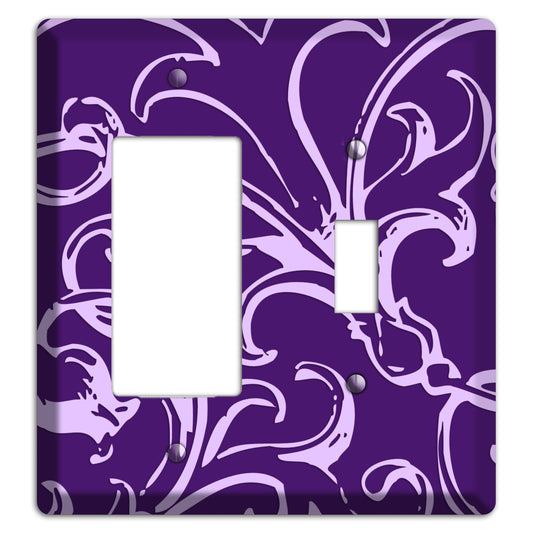 Victorian Purple Rocker / Toggle Wallplate