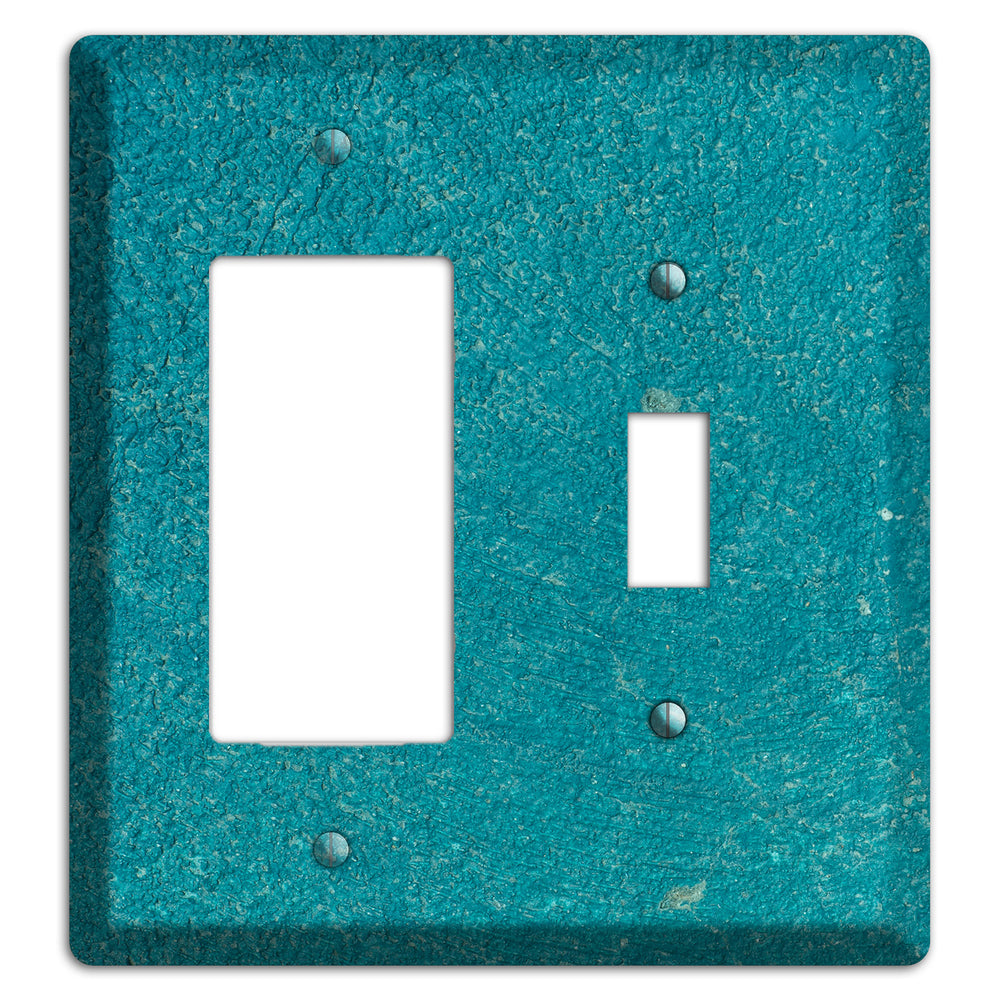 Teal concrete Rocker / Toggle Wallplate
