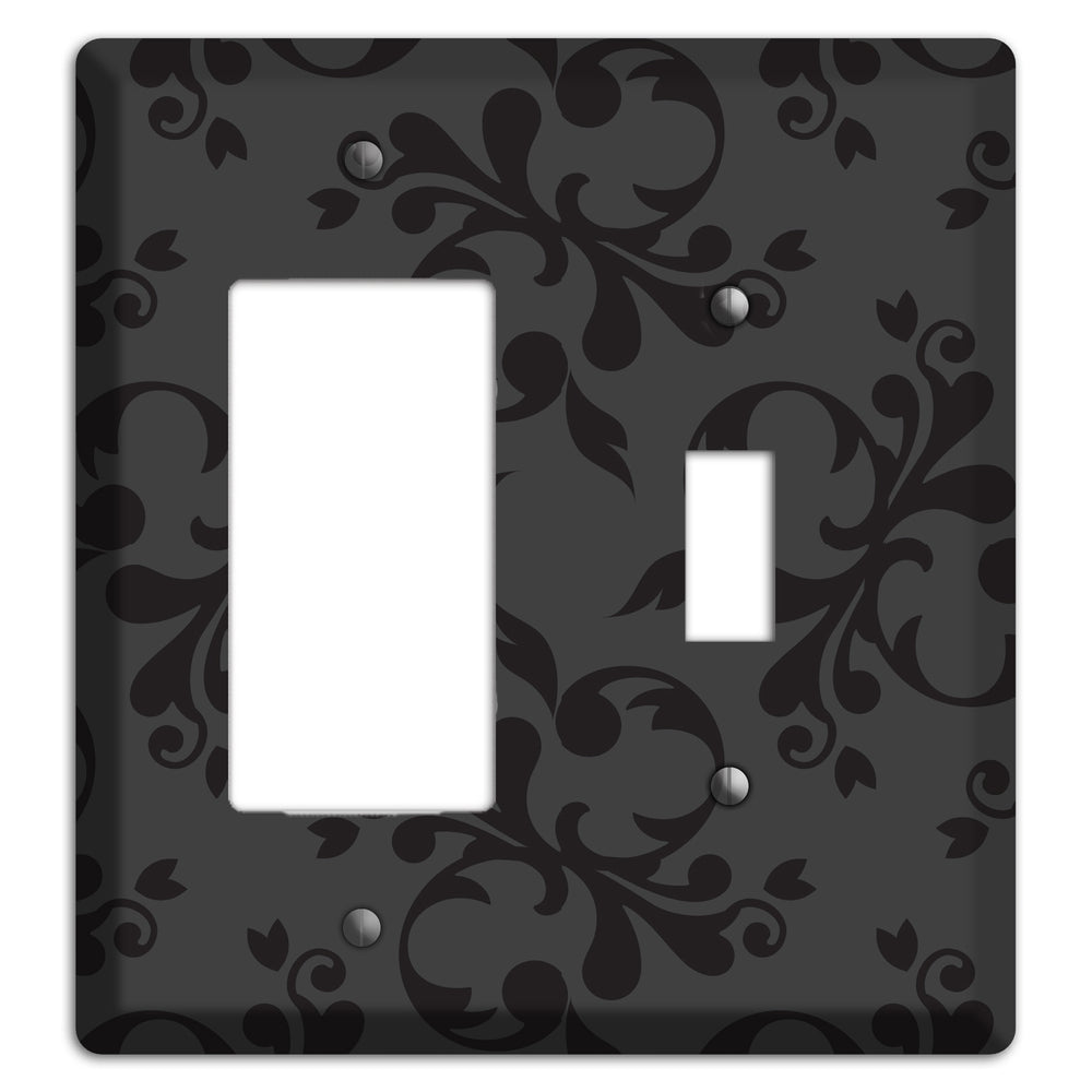 Grey Victorian Toile Rocker / Toggle Wallplate