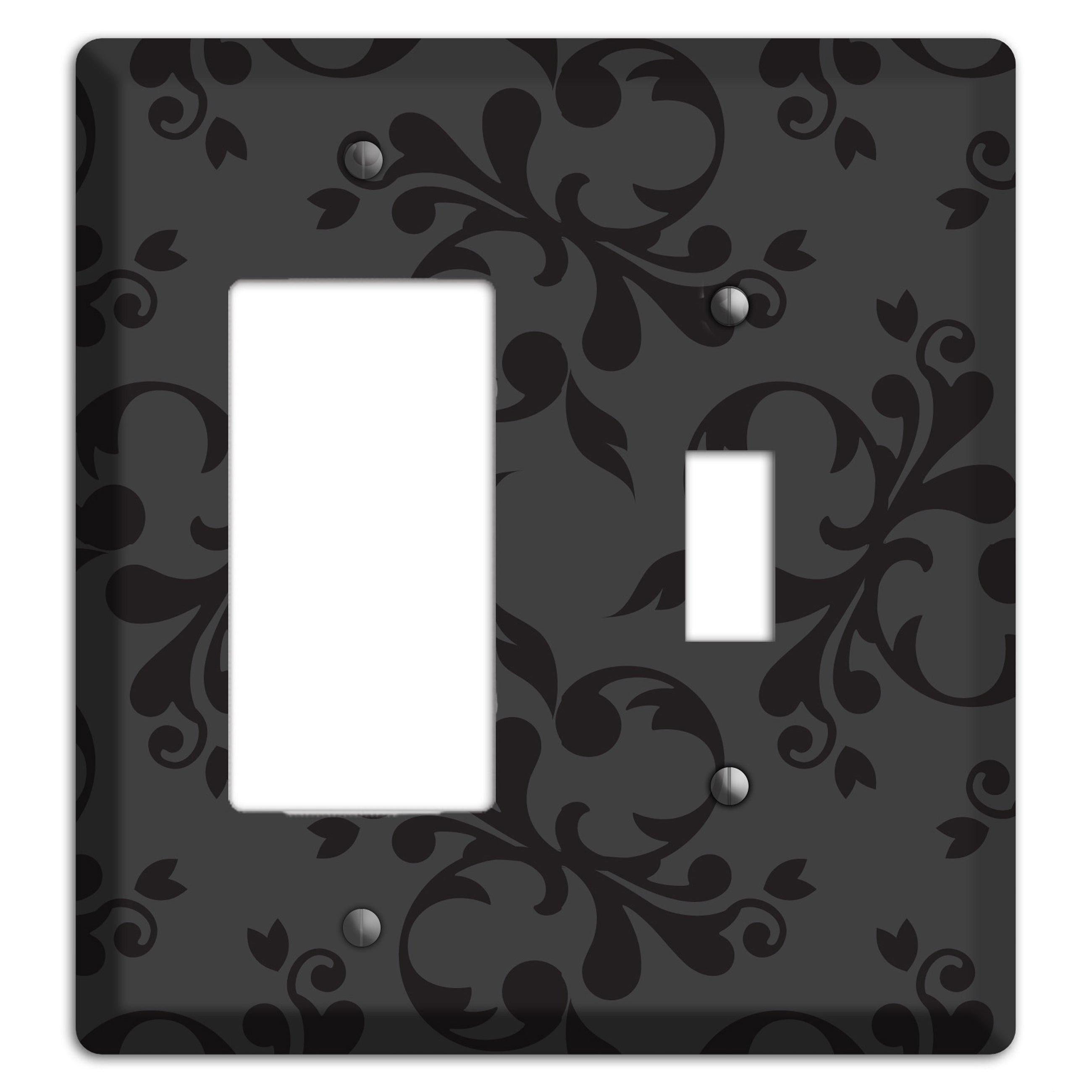 Grey Victorian Toile Rocker / Toggle Wallplate