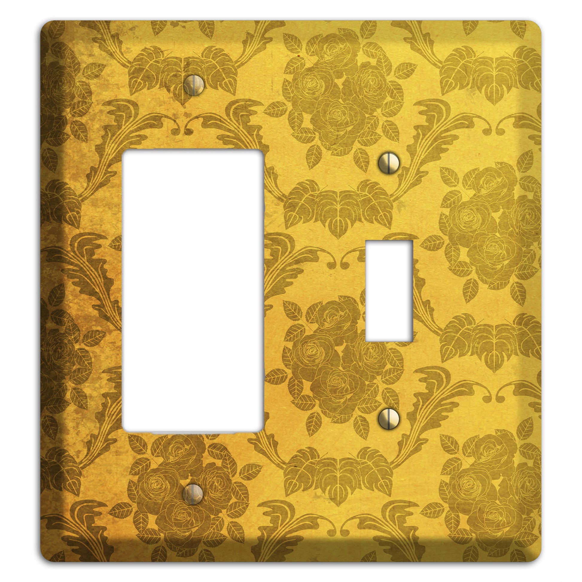 Tusock Vintage Rose Damask Rocker / Toggle Wallplate