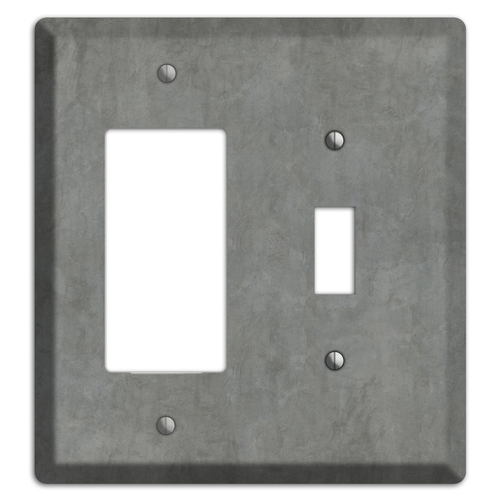 Stucco Grey Rocker / Toggle Wallplate