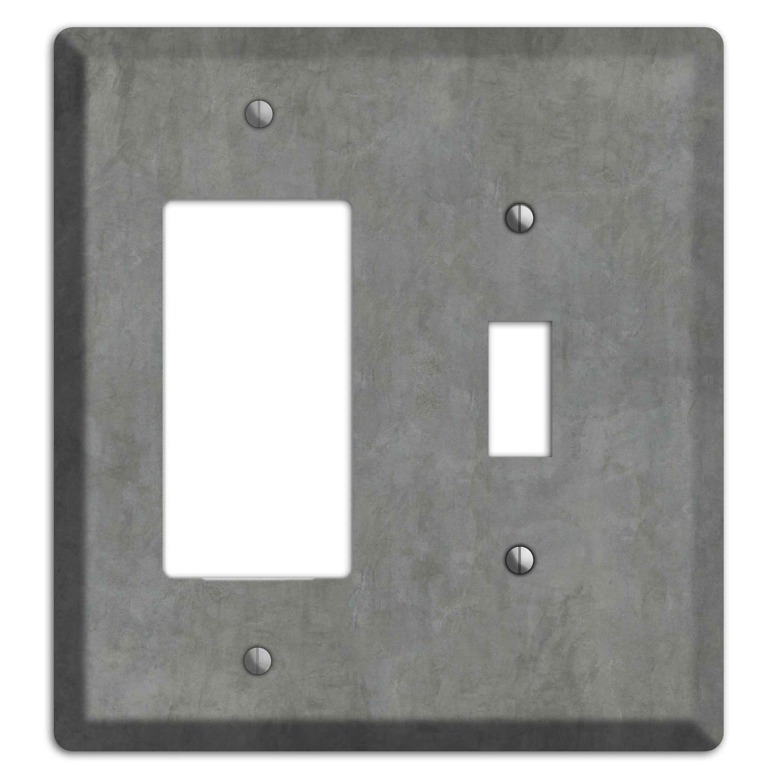 Stucco Grey Rocker / Toggle Wallplate