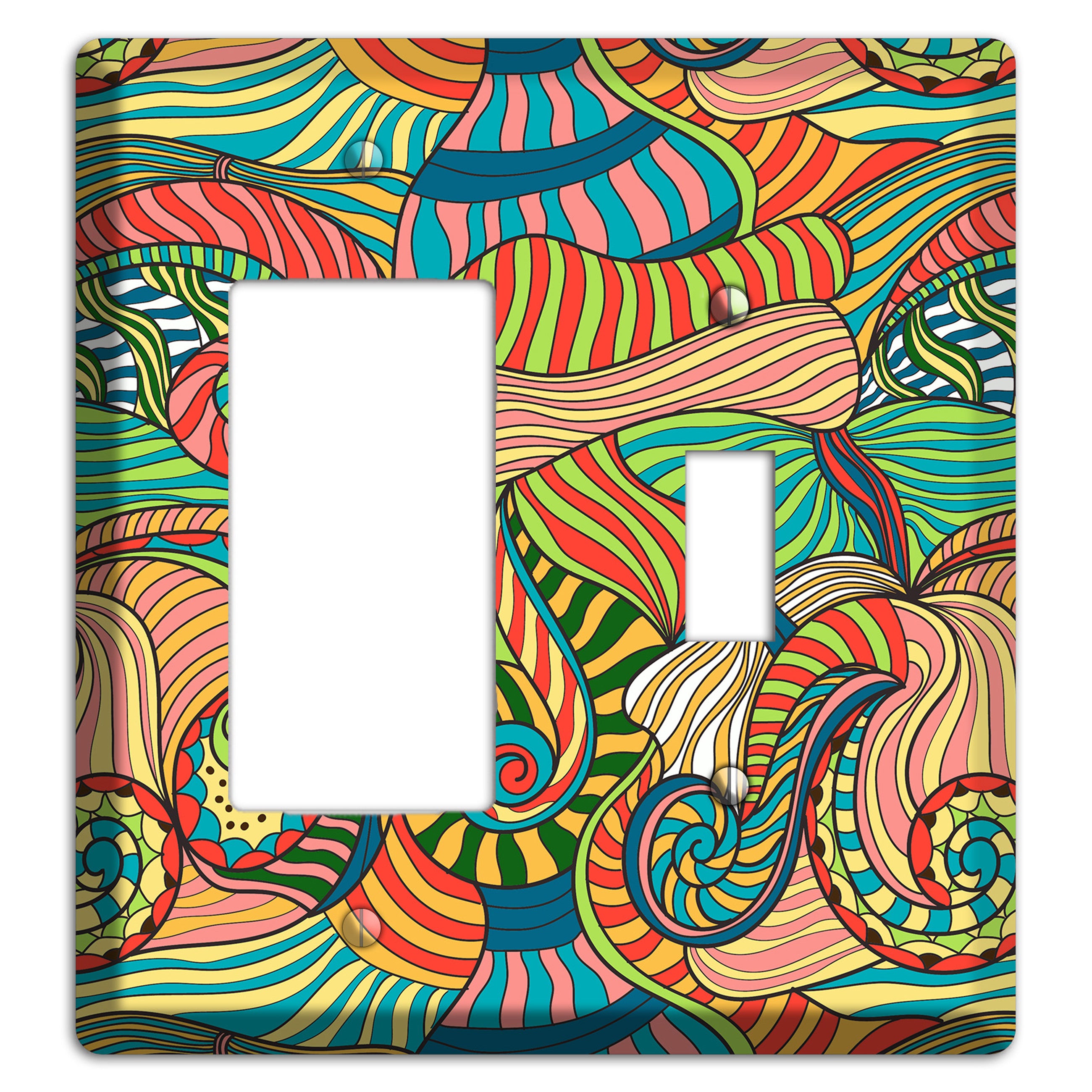 Retro Flourish 3 Rocker / Toggle Wallplate