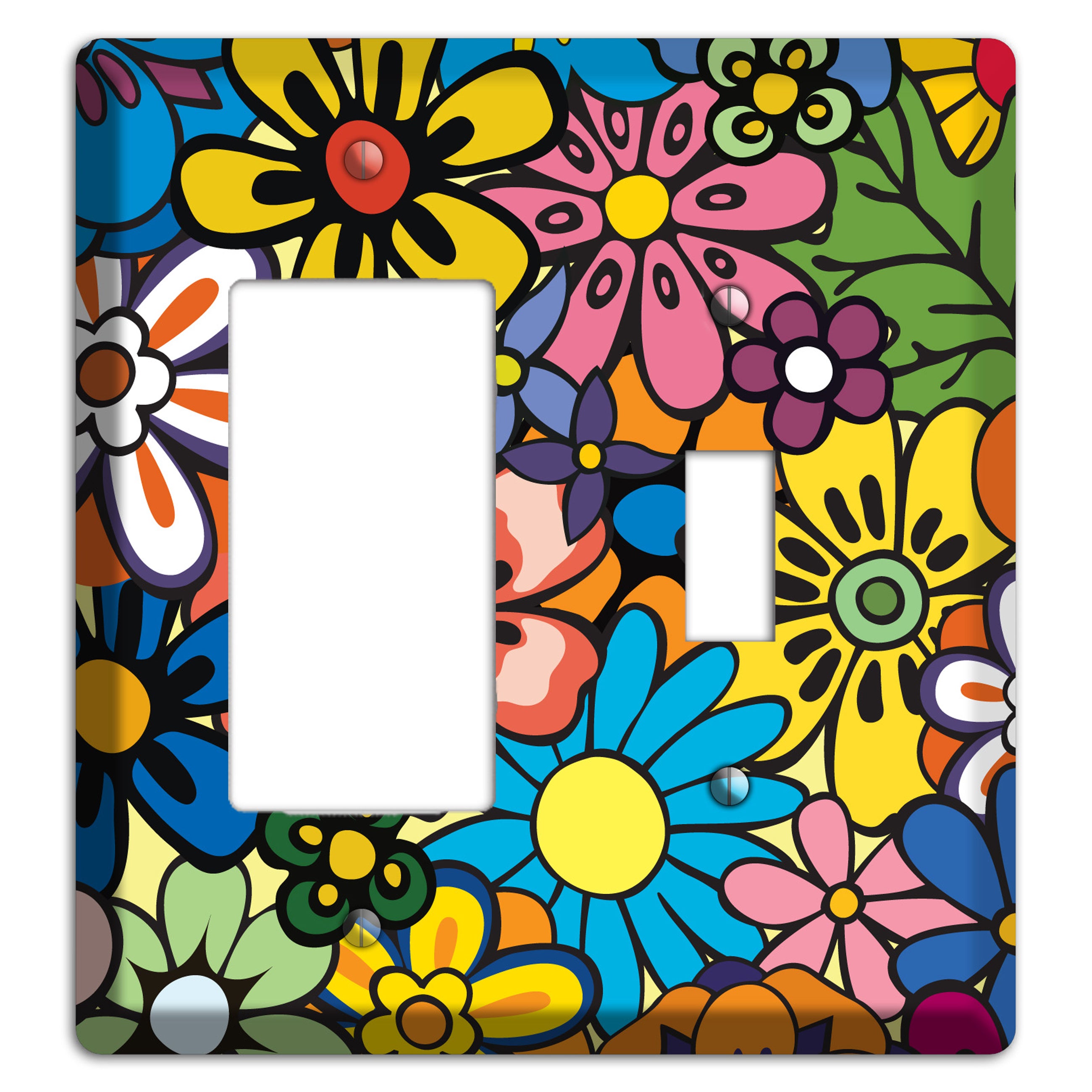 Flower Power Rocker / Toggle Wallplate