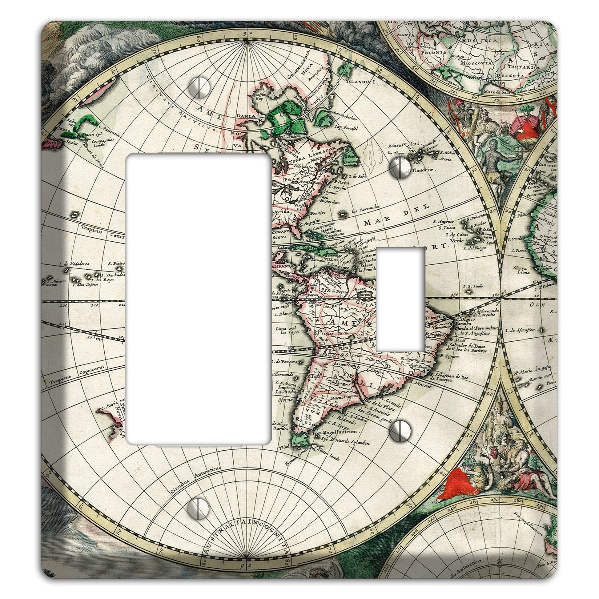 Global Map Rocker / Toggle Wallplate