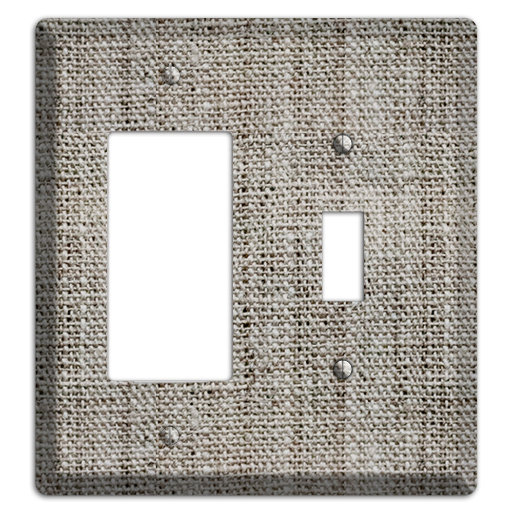 Zorba Burlap Rocker / Toggle Wallplate