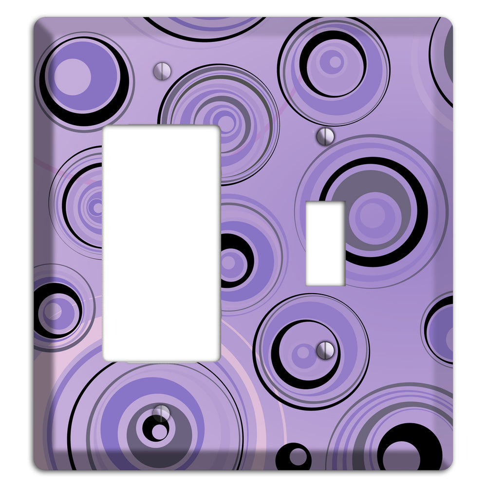 Lavender Circles Rocker / Toggle Wallplate