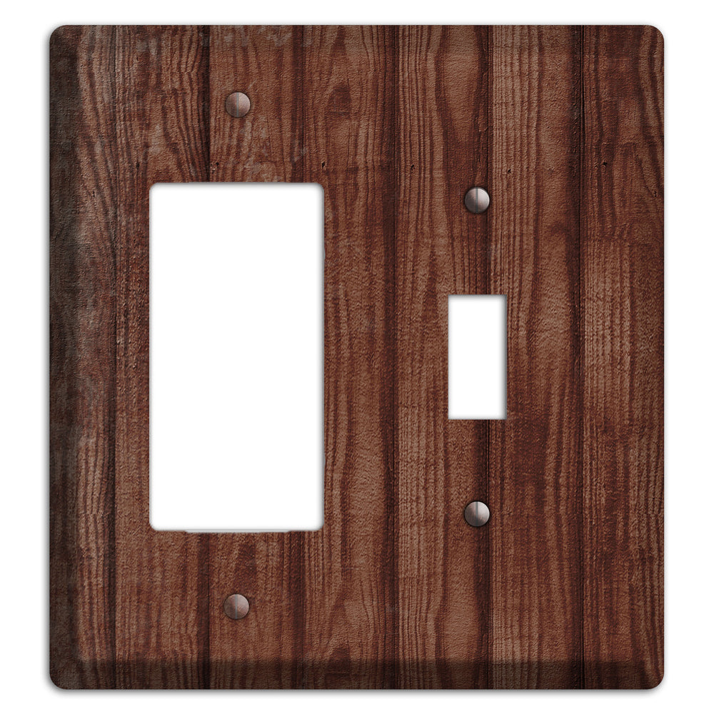 Saddle Weathered Wood Rocker / Toggle Wallplate
