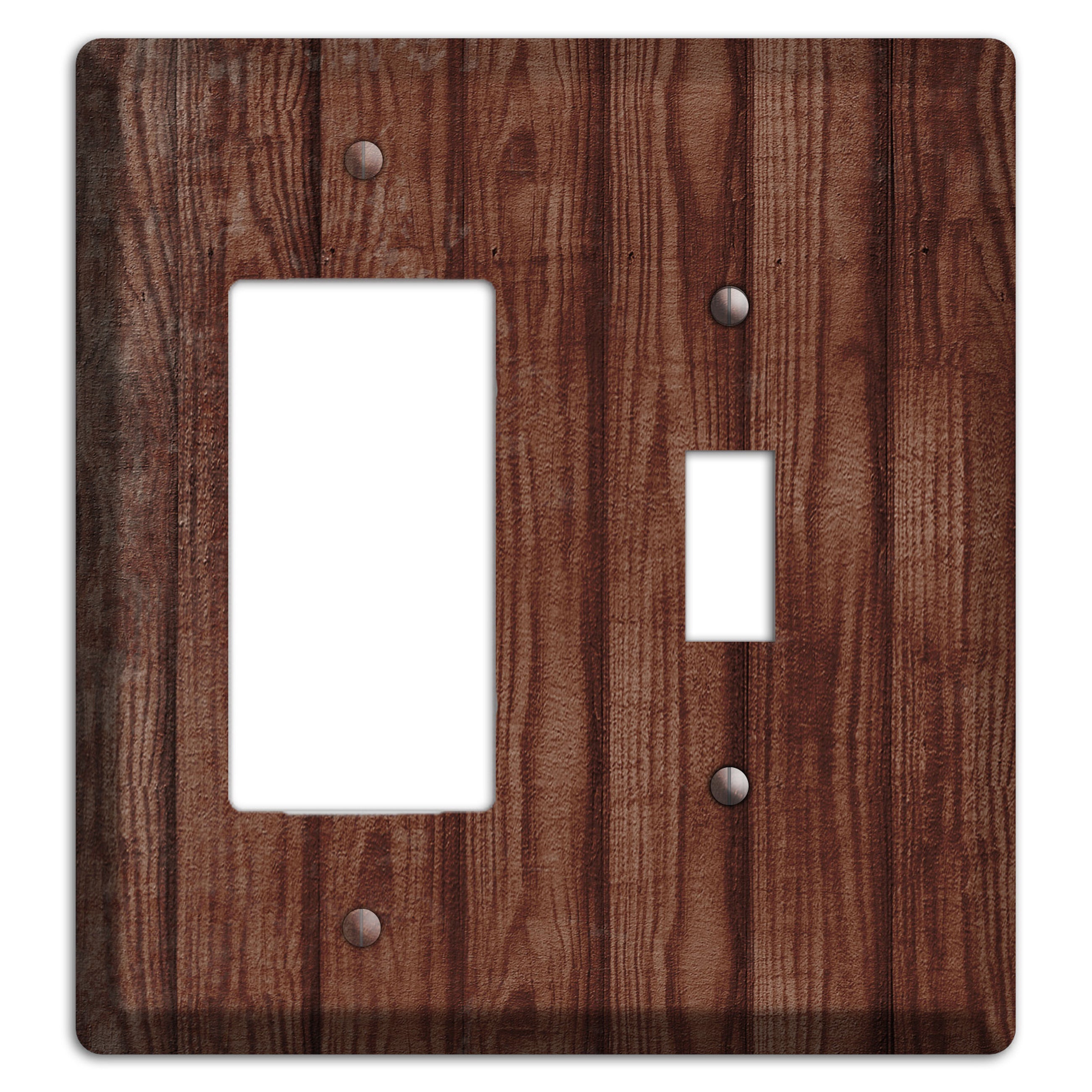 Saddle Weathered Wood Rocker / Toggle Wallplate