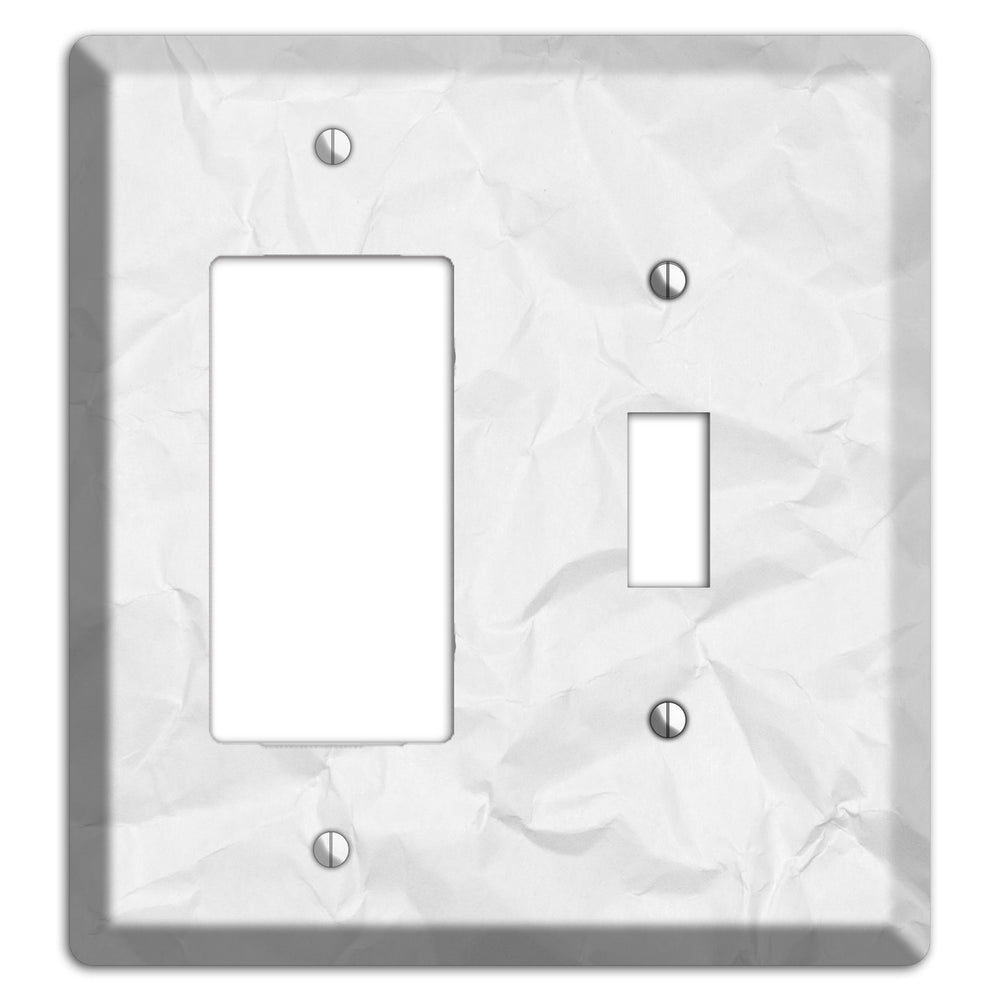 Gallery Crinkled Paper Rocker / Toggle Wallplate