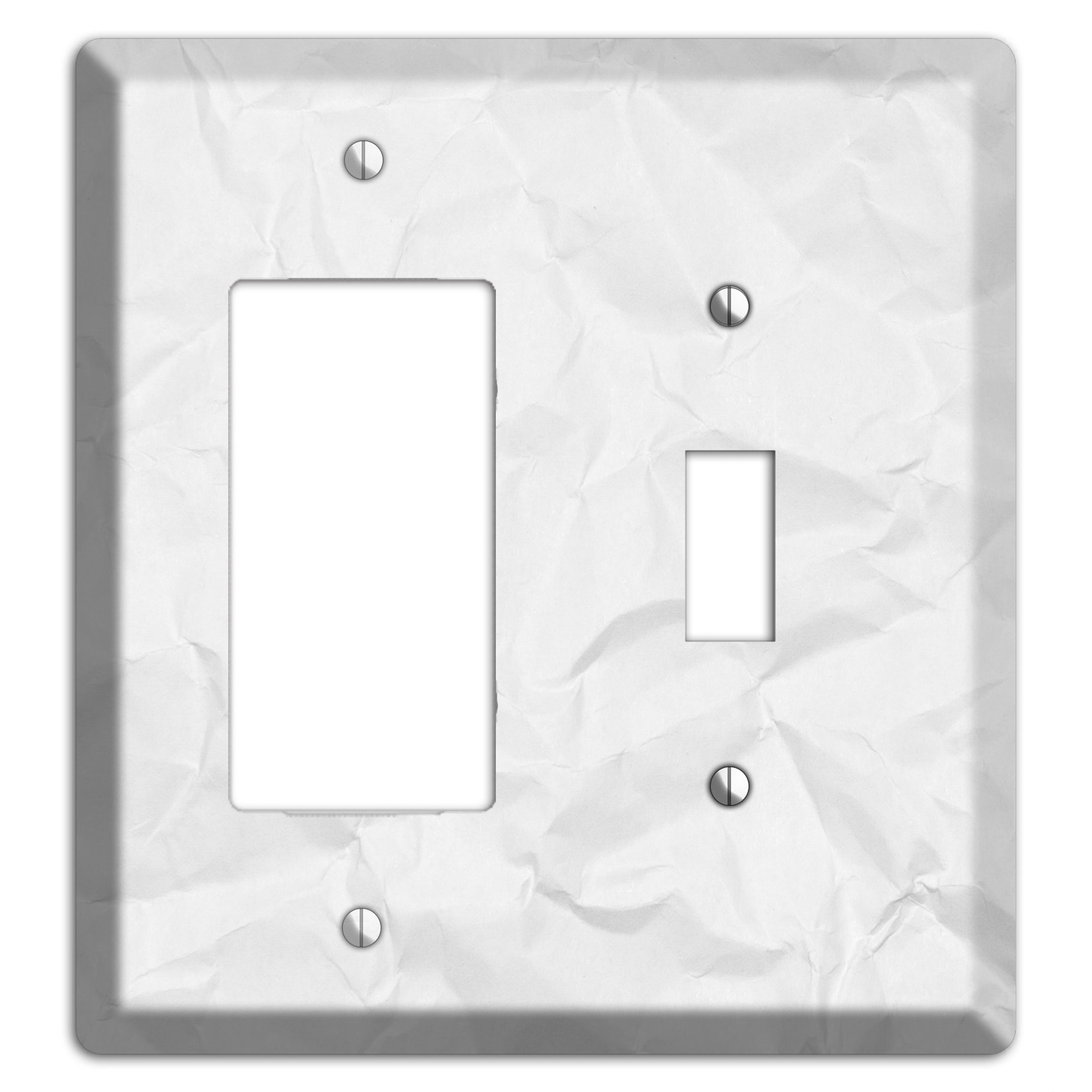 Gallery Crinkled Paper Rocker / Toggle Wallplate
