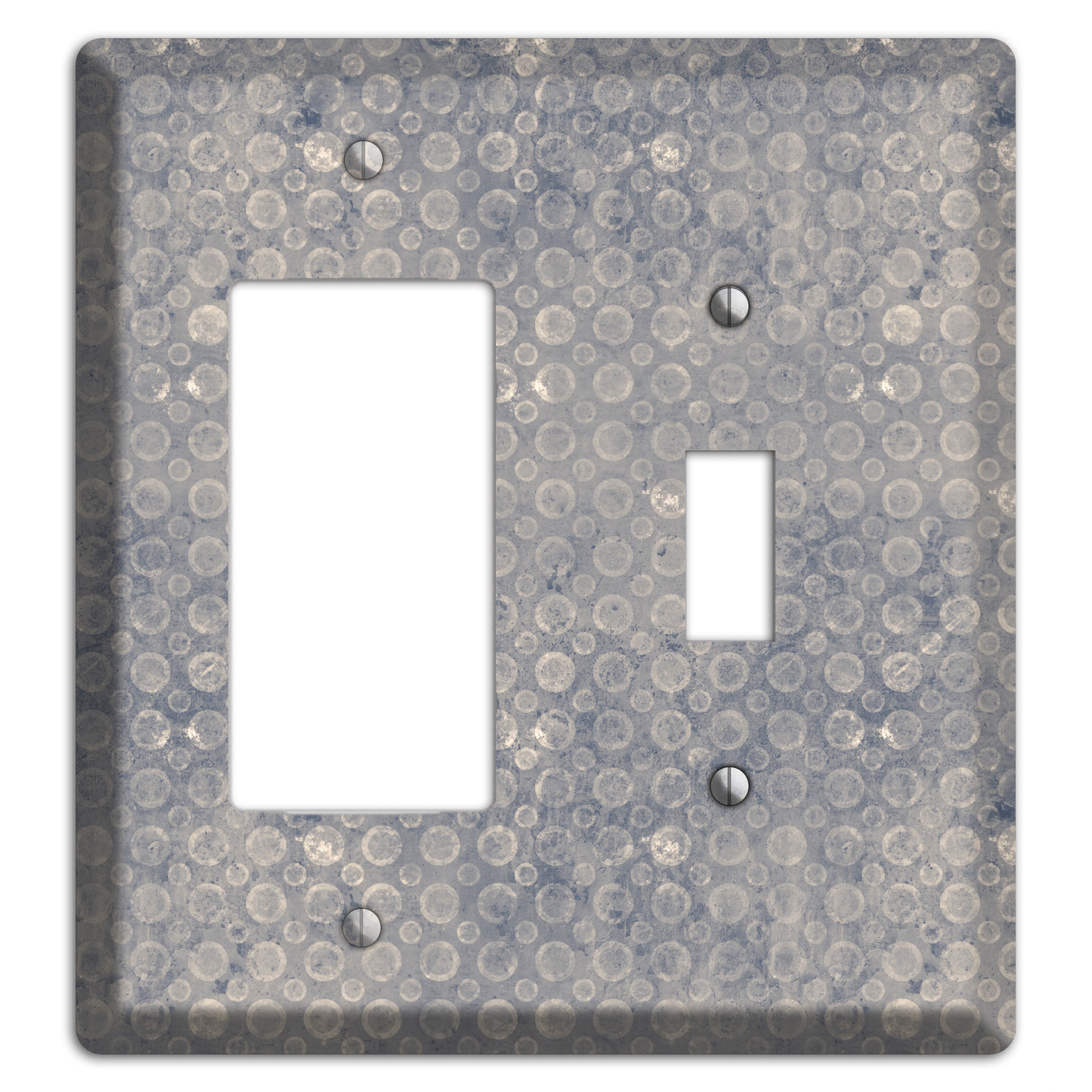 Grey Circles Rocker / Toggle Wallplate