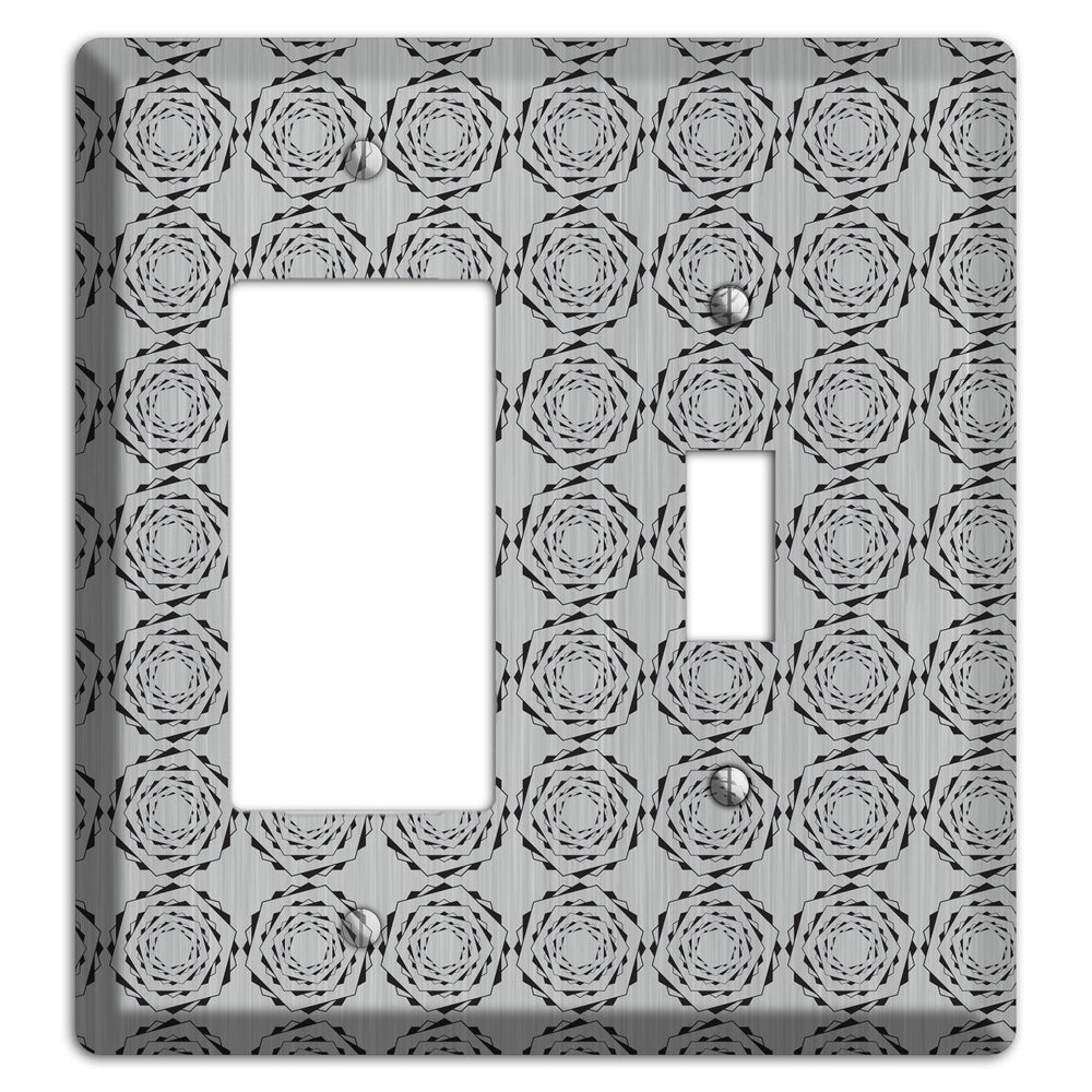 Hexagon Rotation Stainless Steel Rocker / Toggle Wallplate