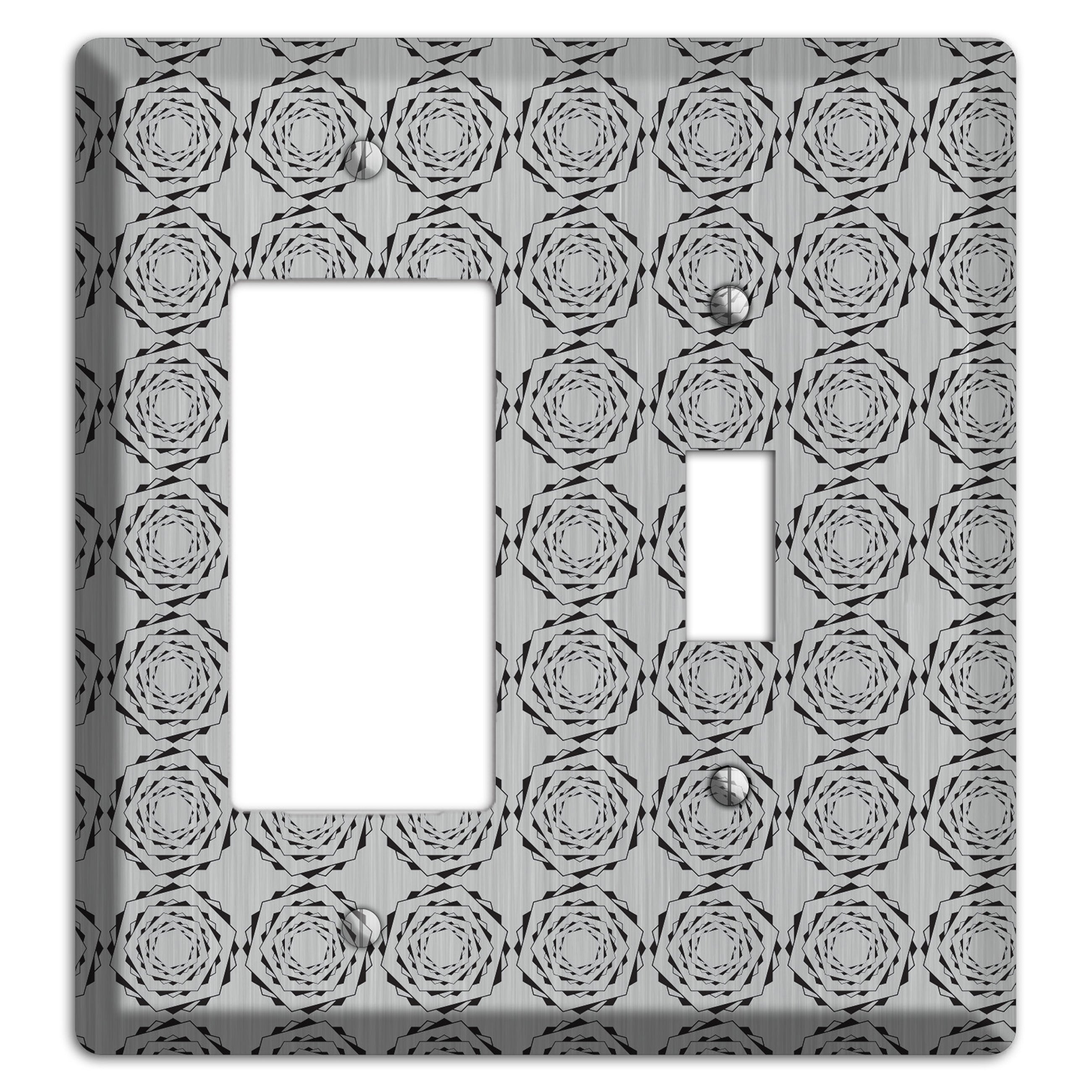 Hexagon Rotation  Stainless Rocker / Toggle Wallplate
