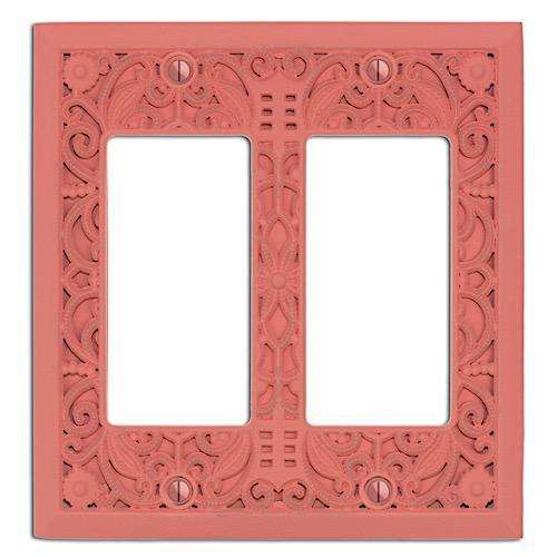 Coral Filigree Shabby Chic 2 Rocker (GFI):Wallplatesonline.com