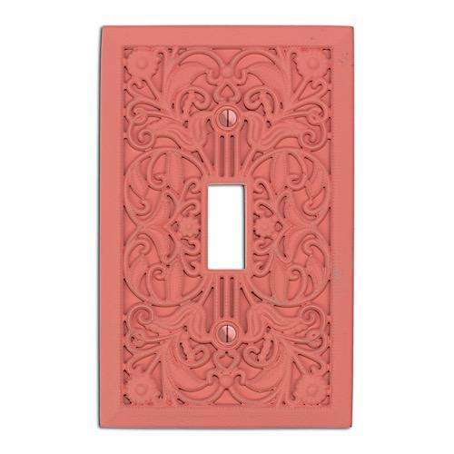 Coral Filigree Shabby Chic Cover Plates