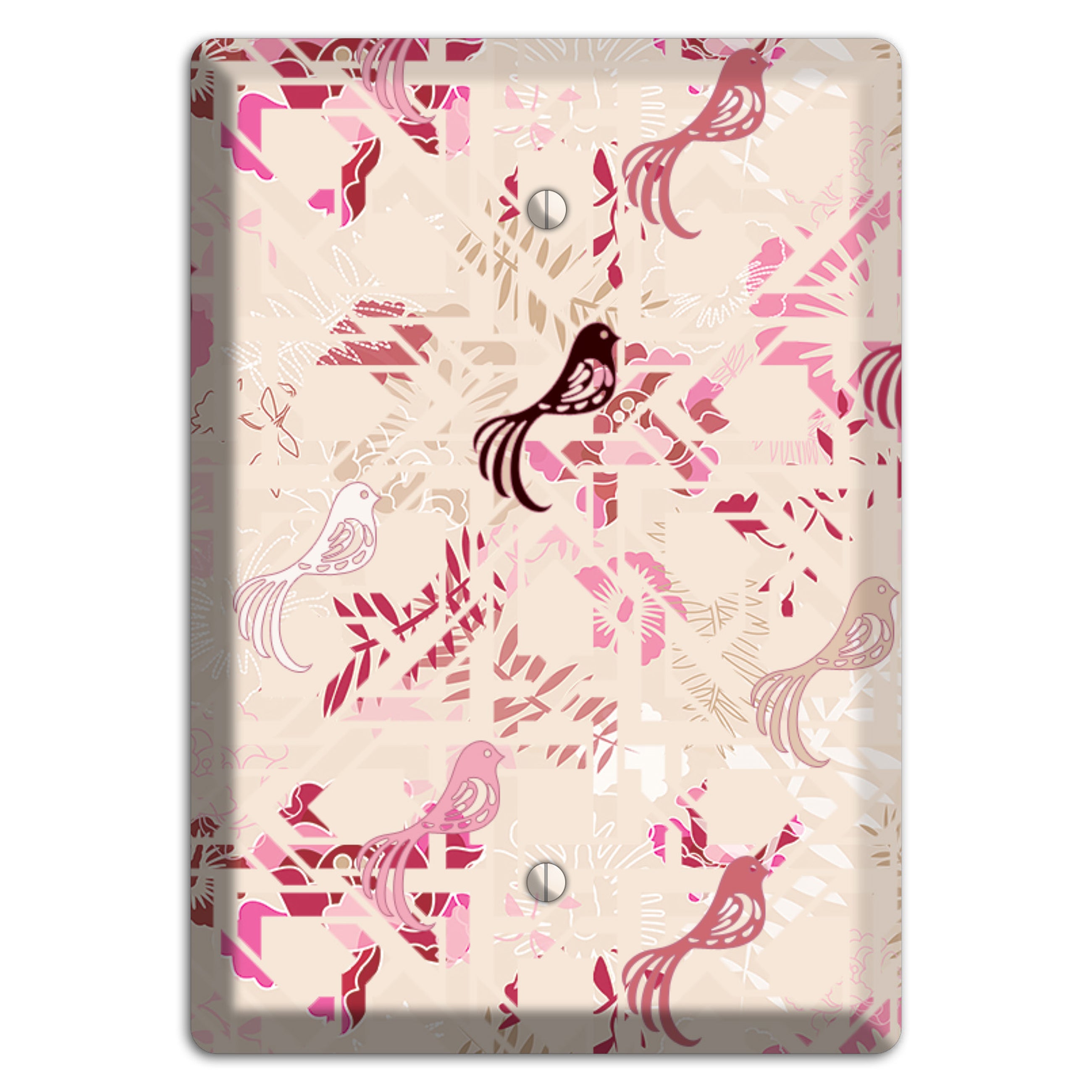 Floral Songbirds Blank Wallplate