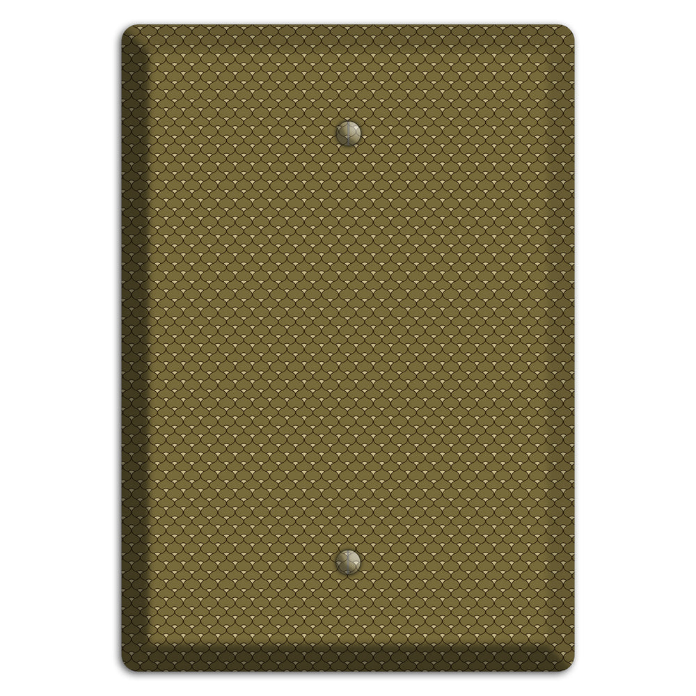 Brown Tiny Deco Scallop Blank Wallplate