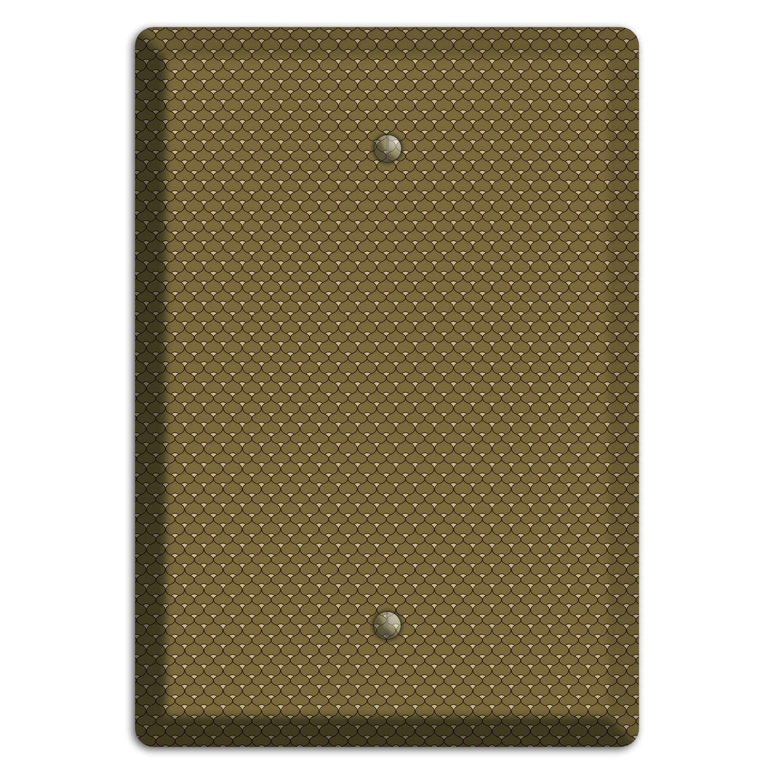 Brown Tiny Deco Scallop Blank Wallplate