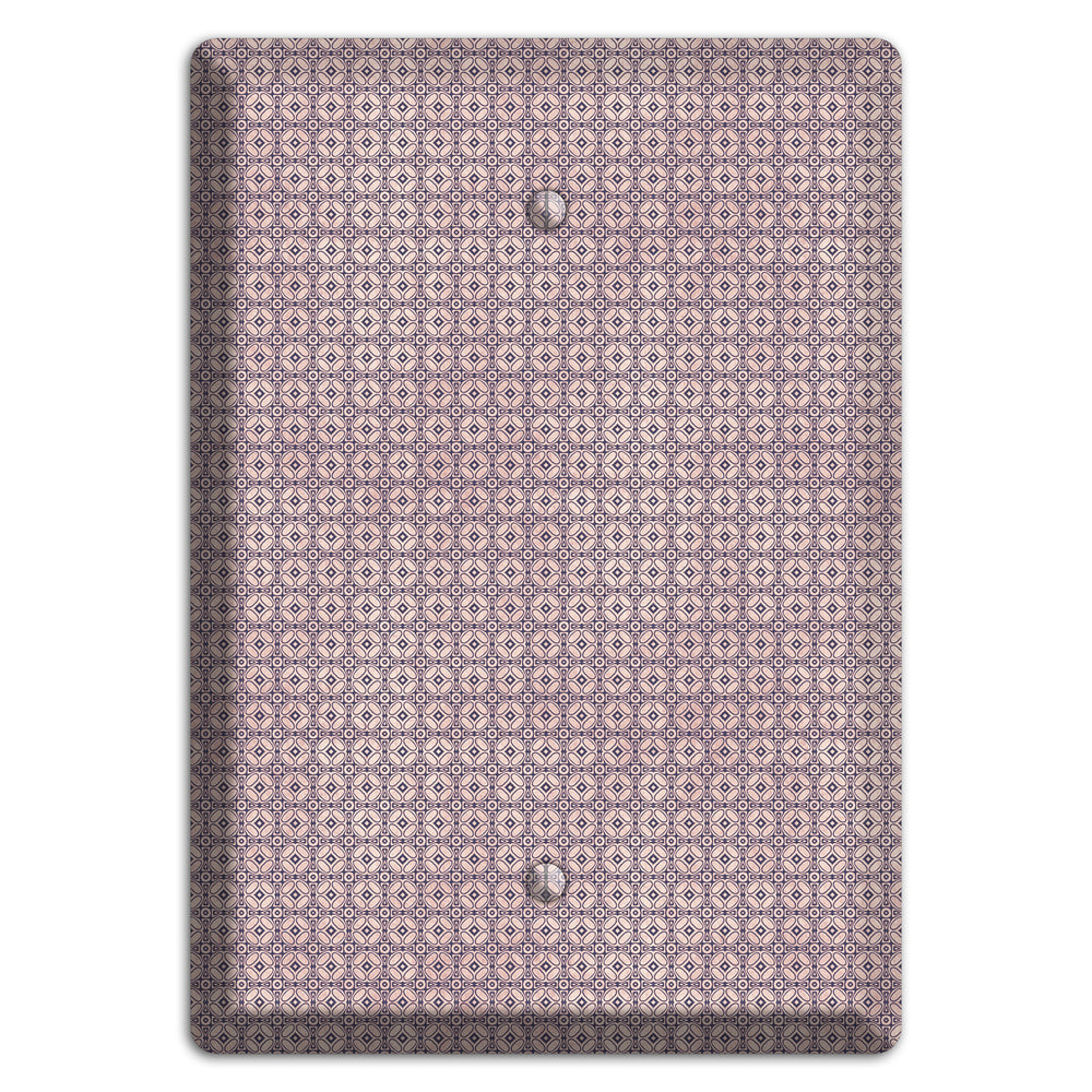 Multi Dusty Mauve Arabesque Blank Wallplate