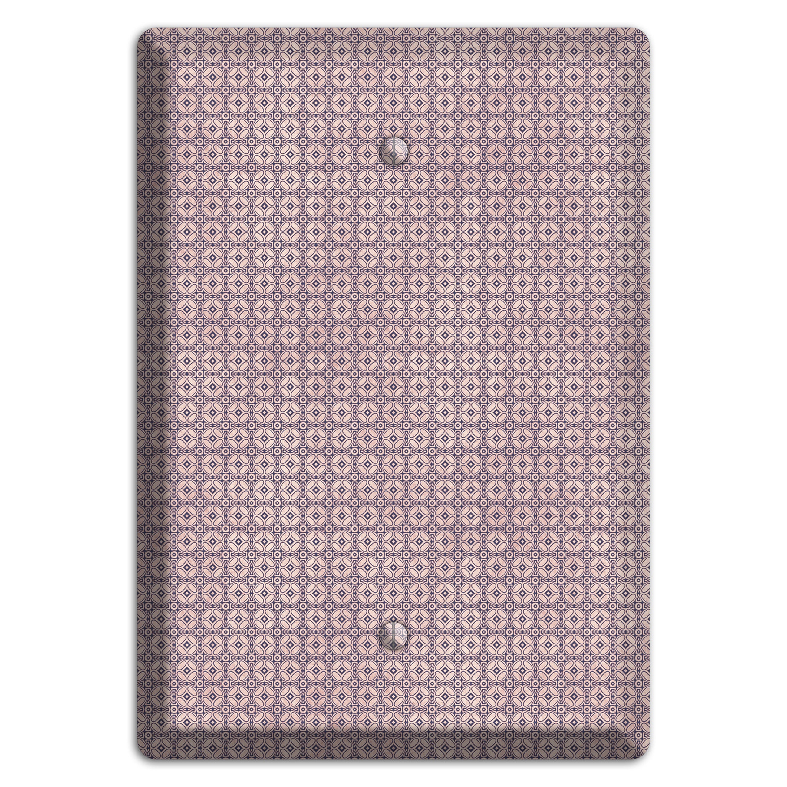 Multi Dusty Mauve Arabesque Blank Wallplate