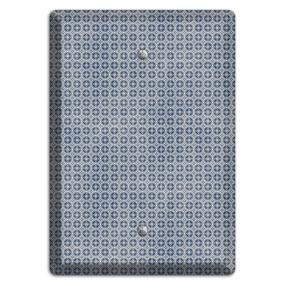 Multi Grey Arabesque Blank Wallplate
