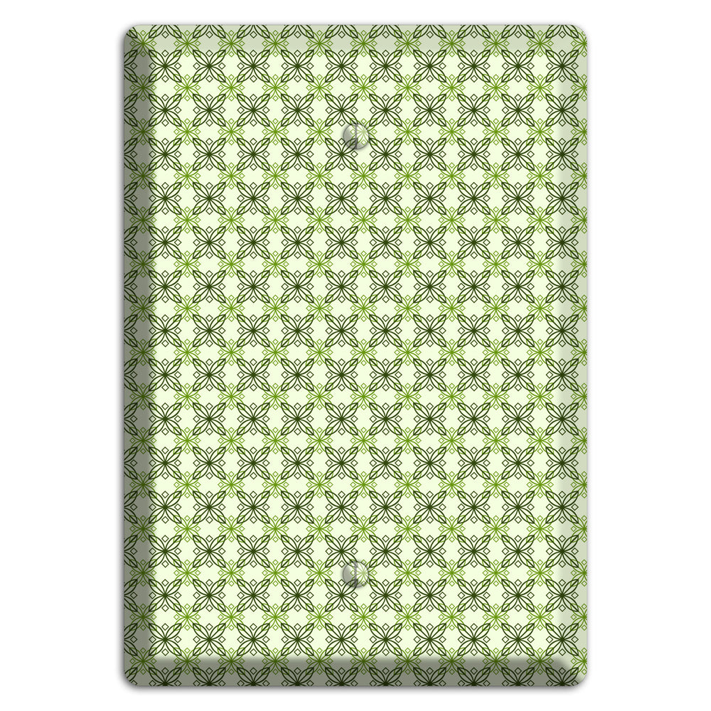 Multi Green Overlain Foulard Blank Wallplate