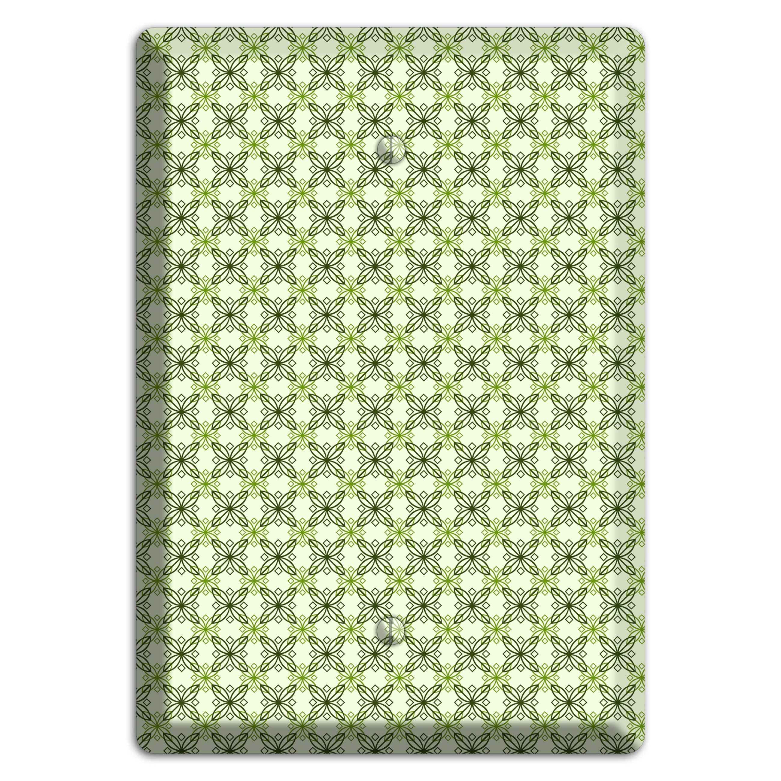 Multi Green Overlain Foulard Blank Wallplate