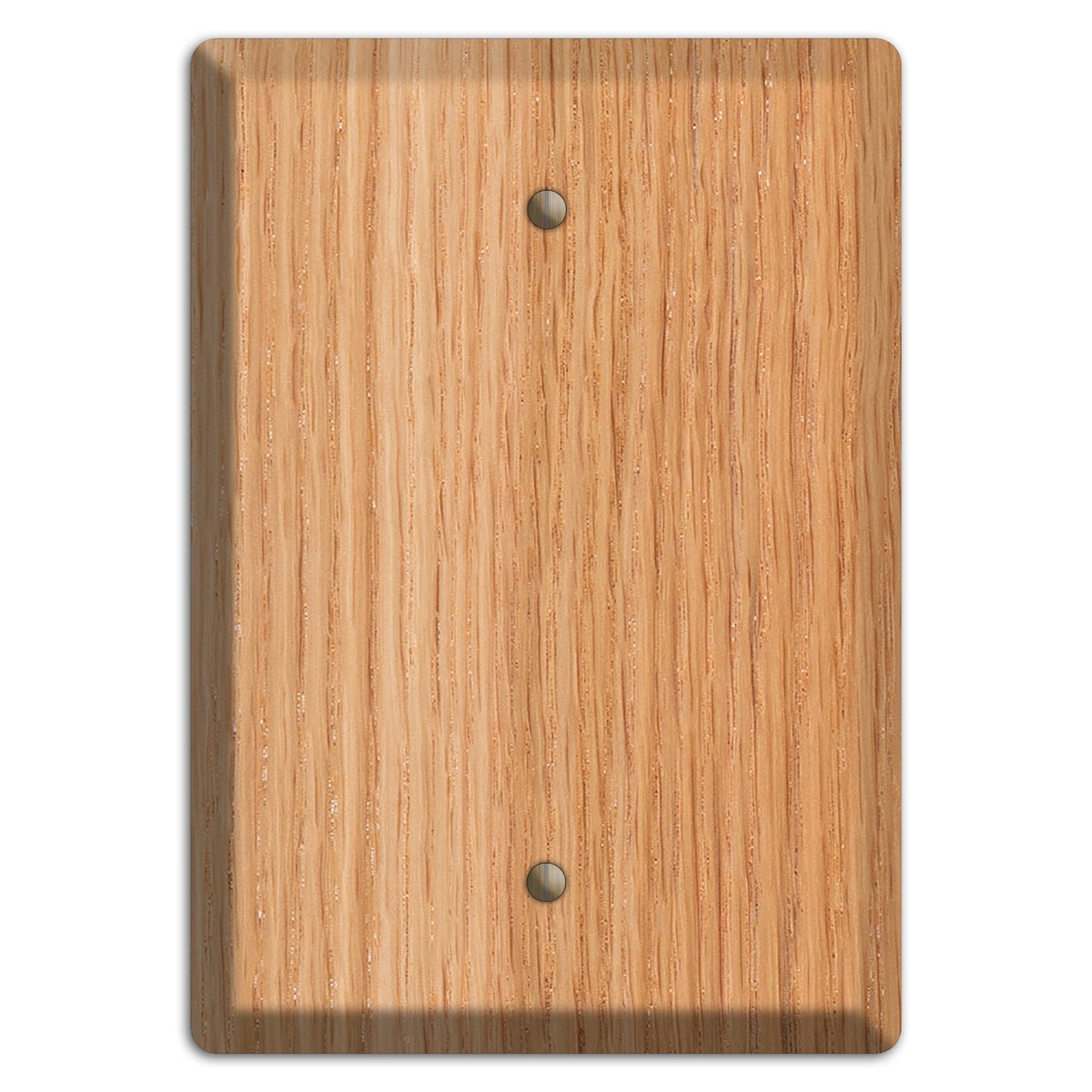 Unfinished Red Oak Wood Single Blank Cover Plate